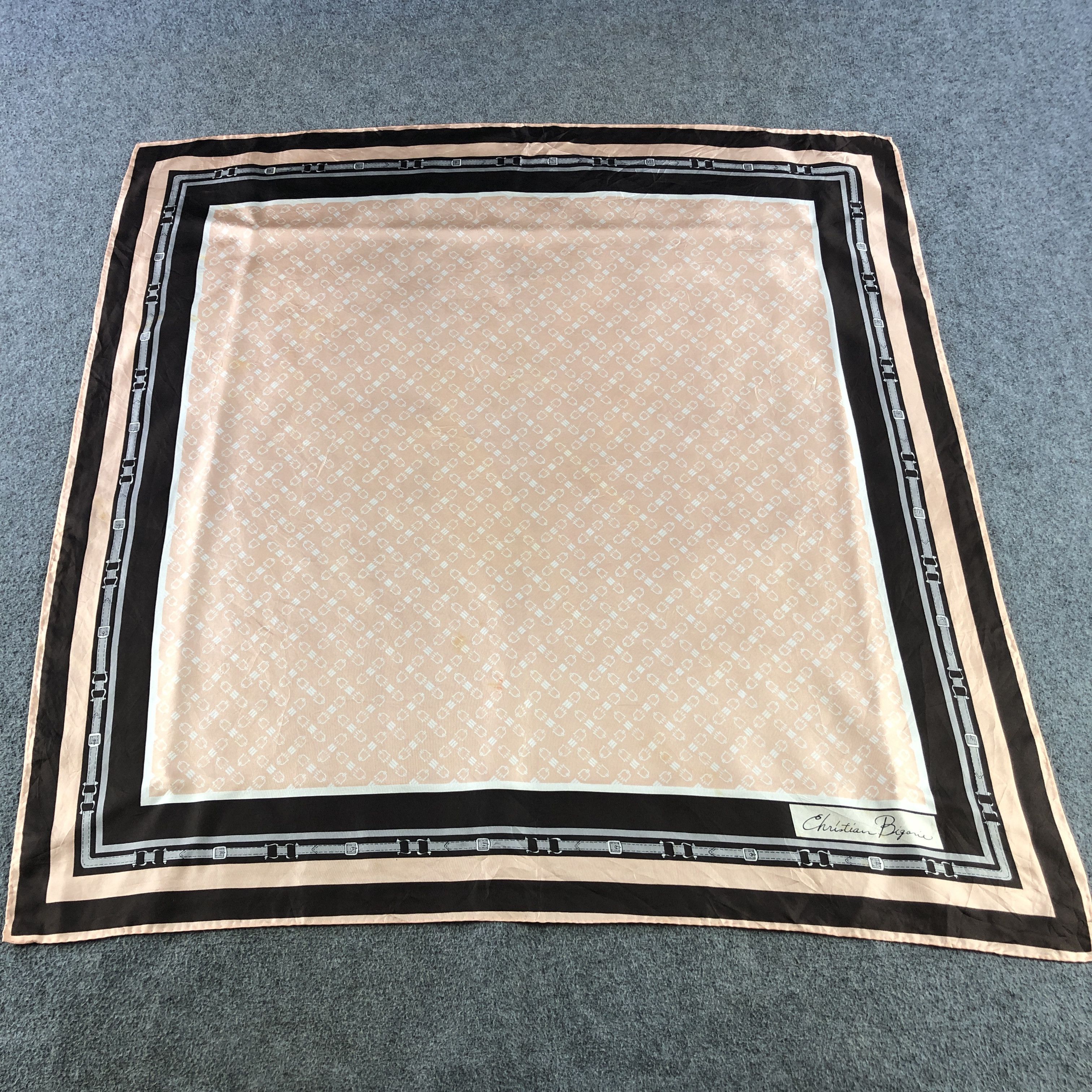 Vintage Vintage Christian Bigorie Hand Rolled Silk Scarf M1350 Size ONE SIZE - 2 Thumbnail