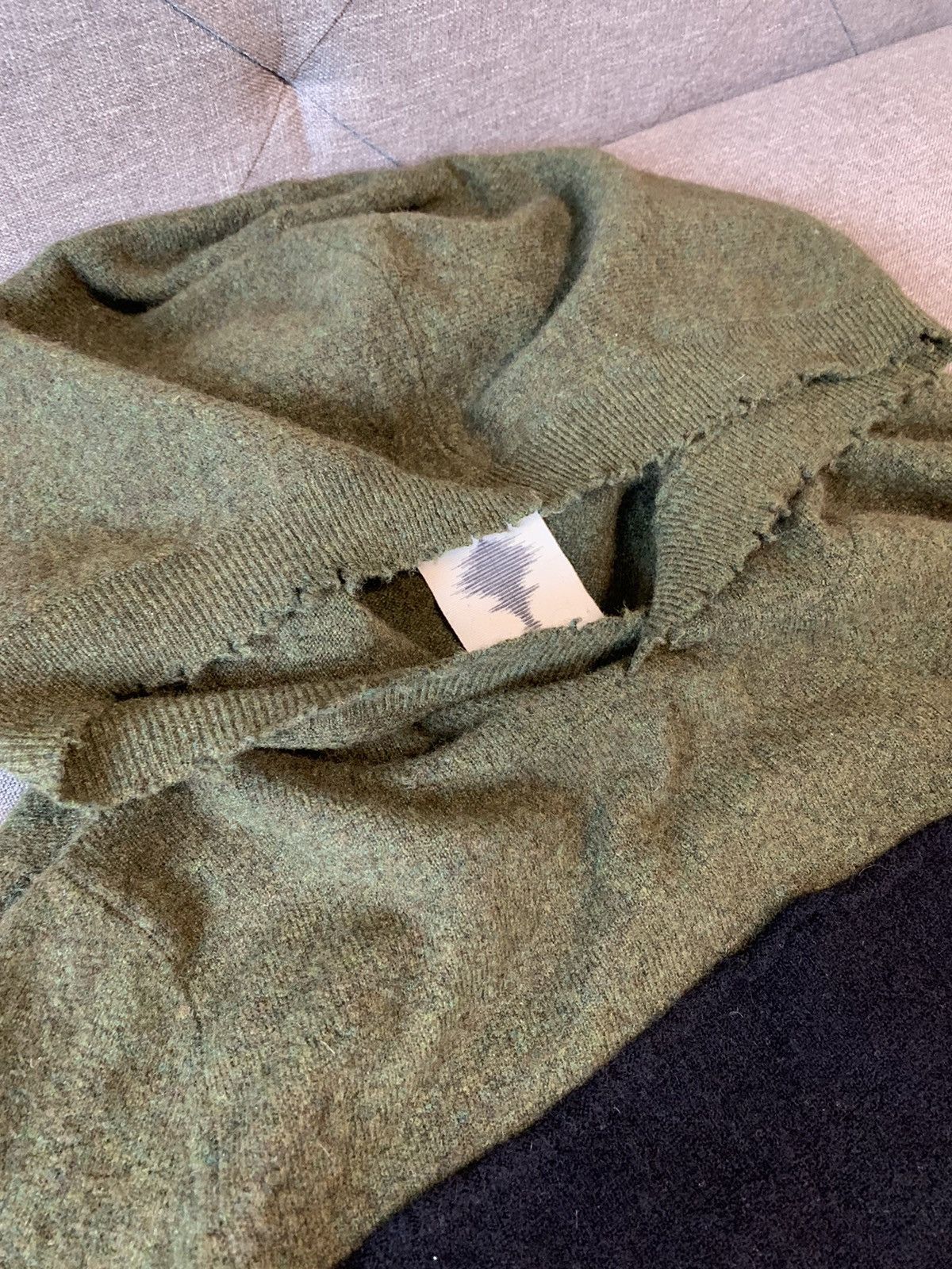 If Six Was Nine × Japanese Brand × Le Grande Bleu (L.G.B.) Forcerepublik Blackout Yak wool distressed Hoodie Size US L / EU 52-54 / 3 - 2 Thumbnail