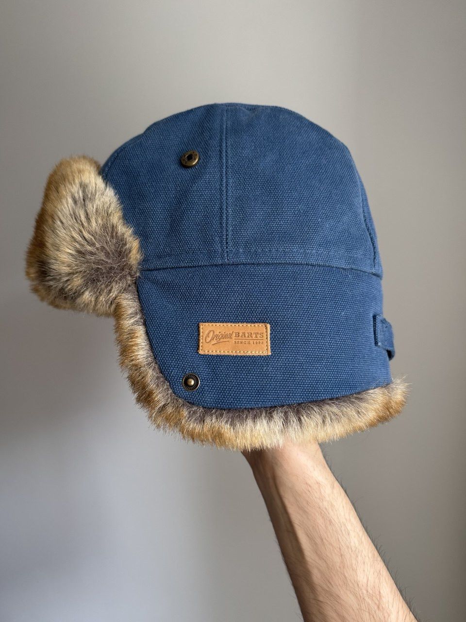 Other Vintage Barts Denim Ushanka Trapper Hat Fur Fuzzy Winter Size ONE SIZE - 7 Thumbnail