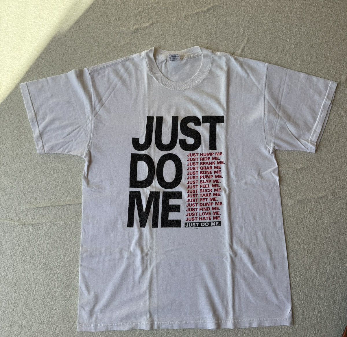 Japanese Brand × Vintage 1997 Japanese Thrifted “JUST DO ME” Shirt Size US L / EU 52-54 / 3 - 1 Thumbnail