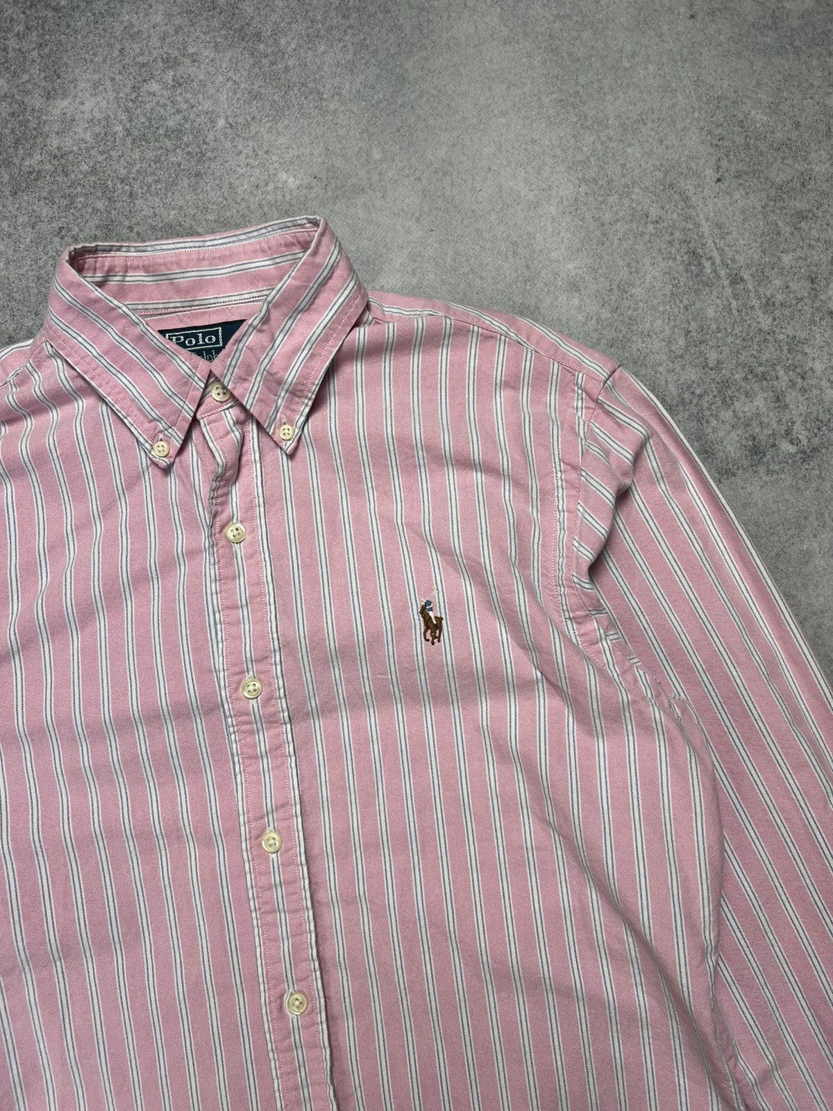 Ralph Lauren Vintage Polo Ralph Lauren Pink Distressed Y2K Shirt Size US M / EU 48-50 / 2 - 3 Thumbnail