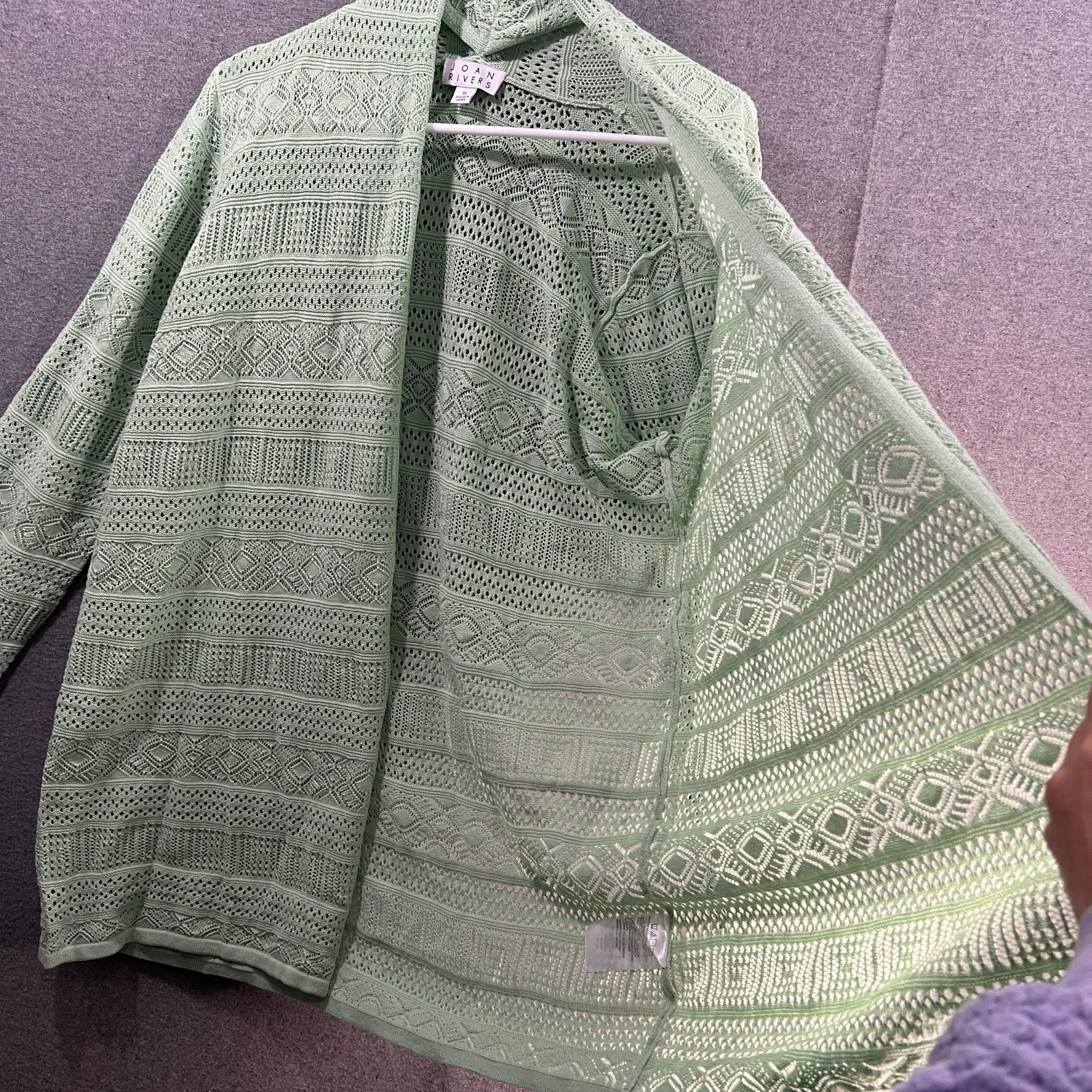 Other Joan Rivers Open-Front Crochet Cardigan Size Medium Size M / US 6-8 / IT 42-44 - 5 Thumbnail