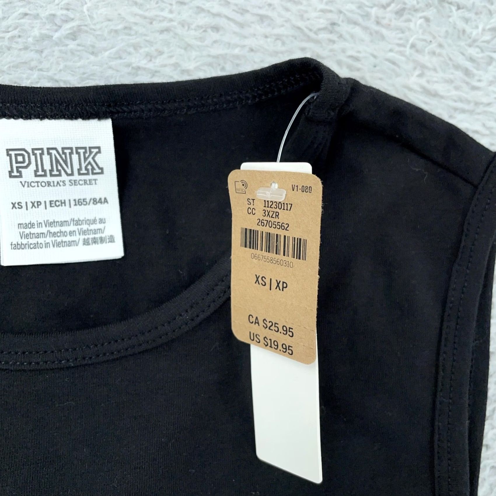 Pinko PINK Victoria's Secret Shirt Womens XS Black Sleeveless Ruched Side Tank Top Size XS / US 0-2 / IT 36-38 - 7 Thumbnail