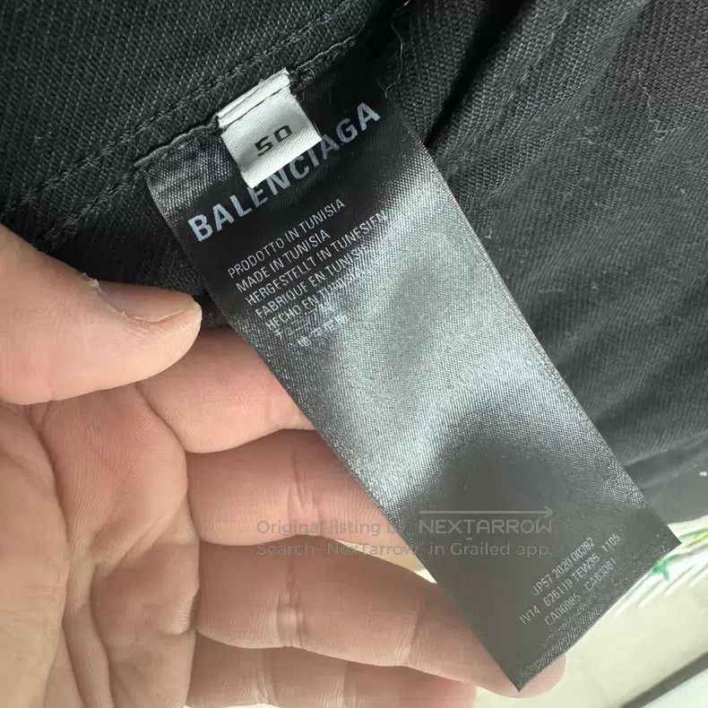Balenciaga Balenciaga Black and Red Denim Jacket Size US M / EU 48-50 / 2 - 6 Thumbnail