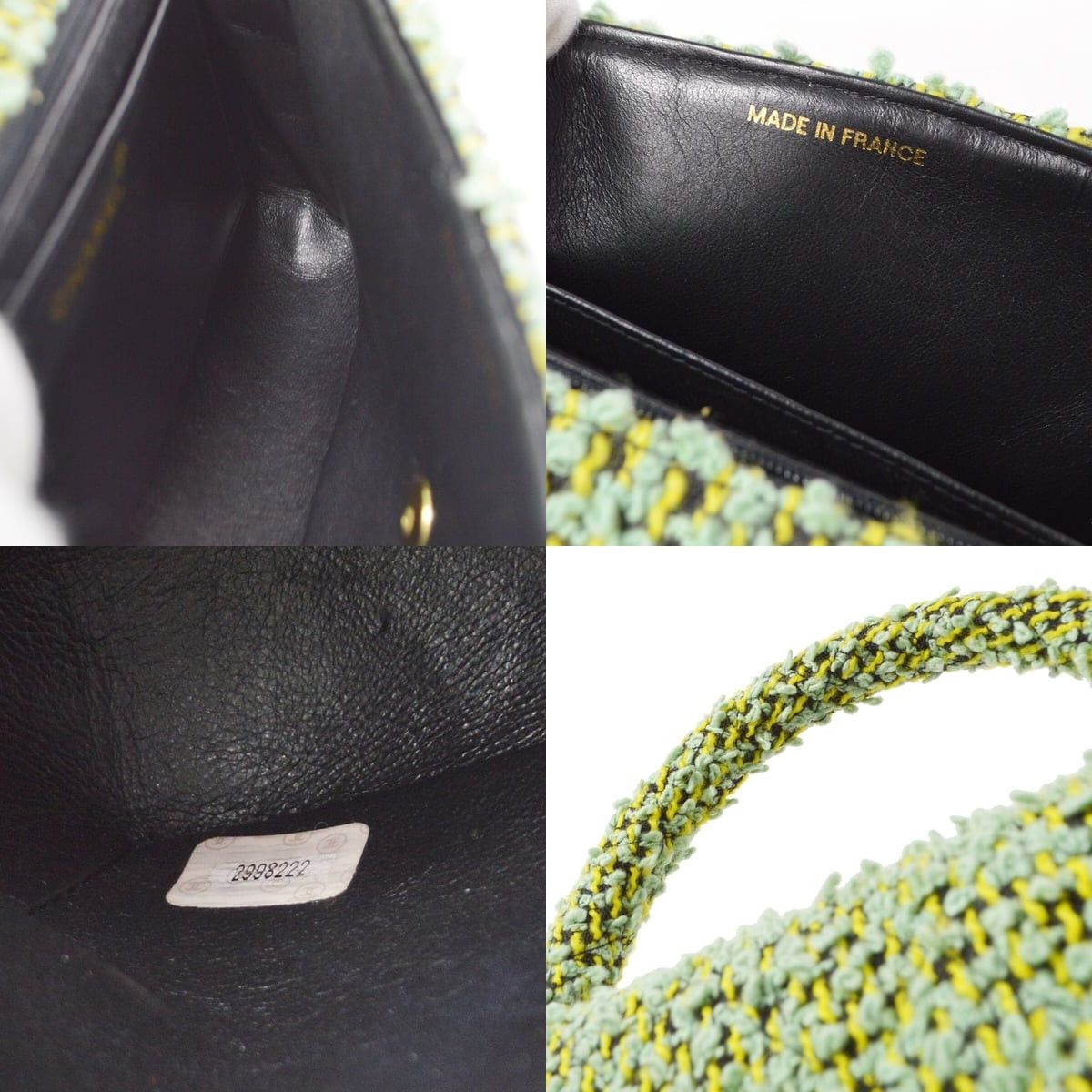 Chanel Chanel Quilted Tweed Vintage Classic Top Handle Flap Bag Size ONE SIZE - 3 Thumbnail