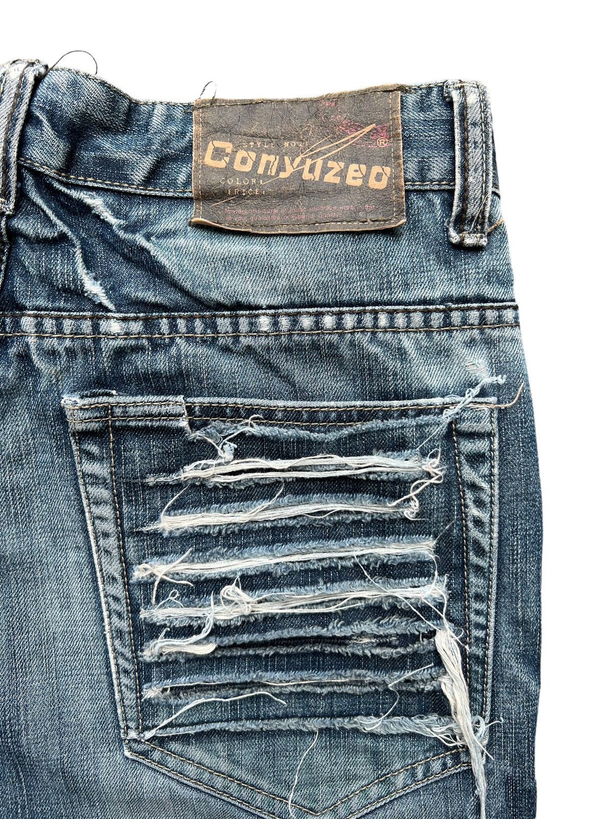 Other Conguzo Bondage Patchwork Distressed Baggy Denim Jeans 31x33 Size US 31 - 9 Thumbnail