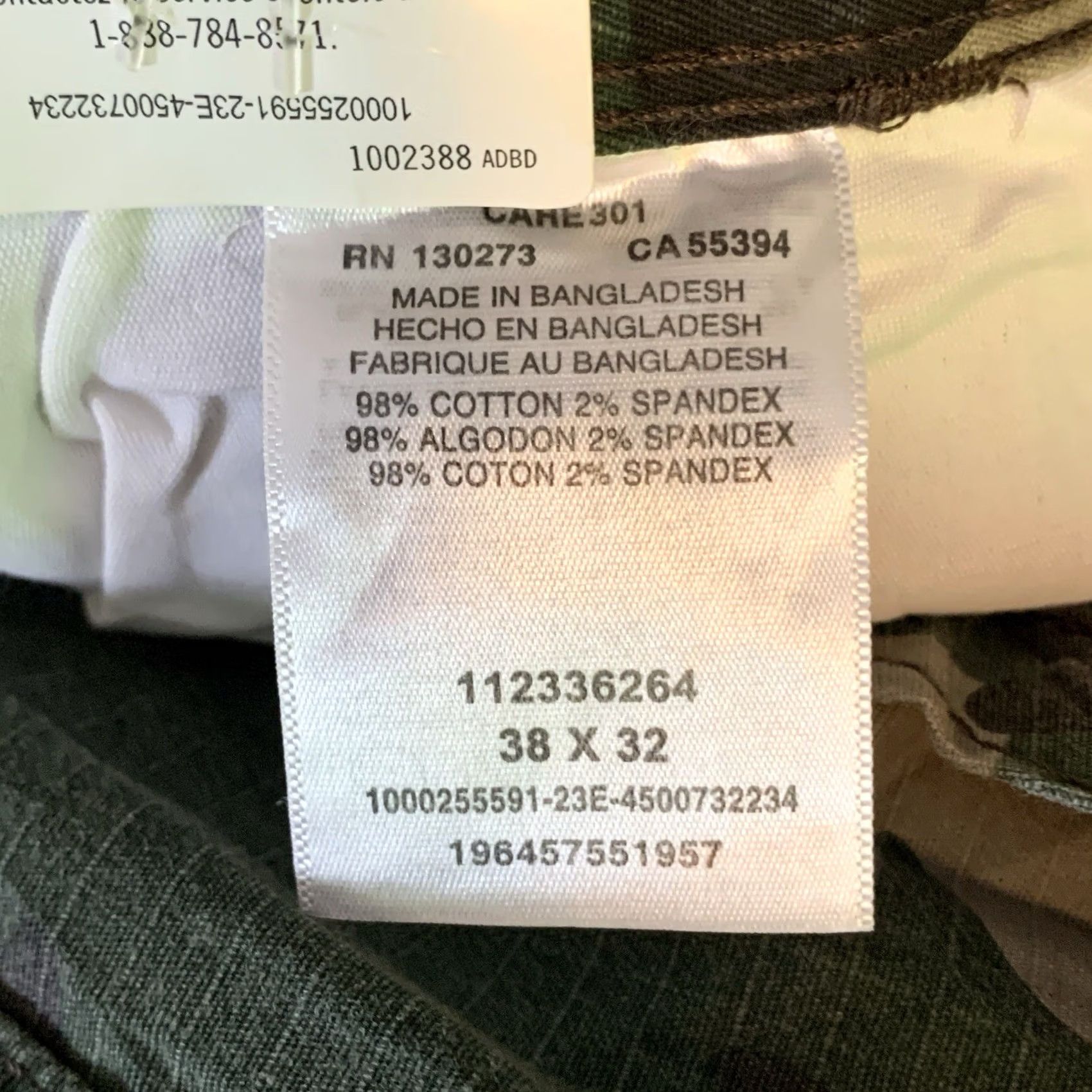 Wrangler Wrangler Pants Men 38x32 Green Camo Cargo Ripstop Hiking Workwear Size US 38 / EU 54 - 5 Thumbnail