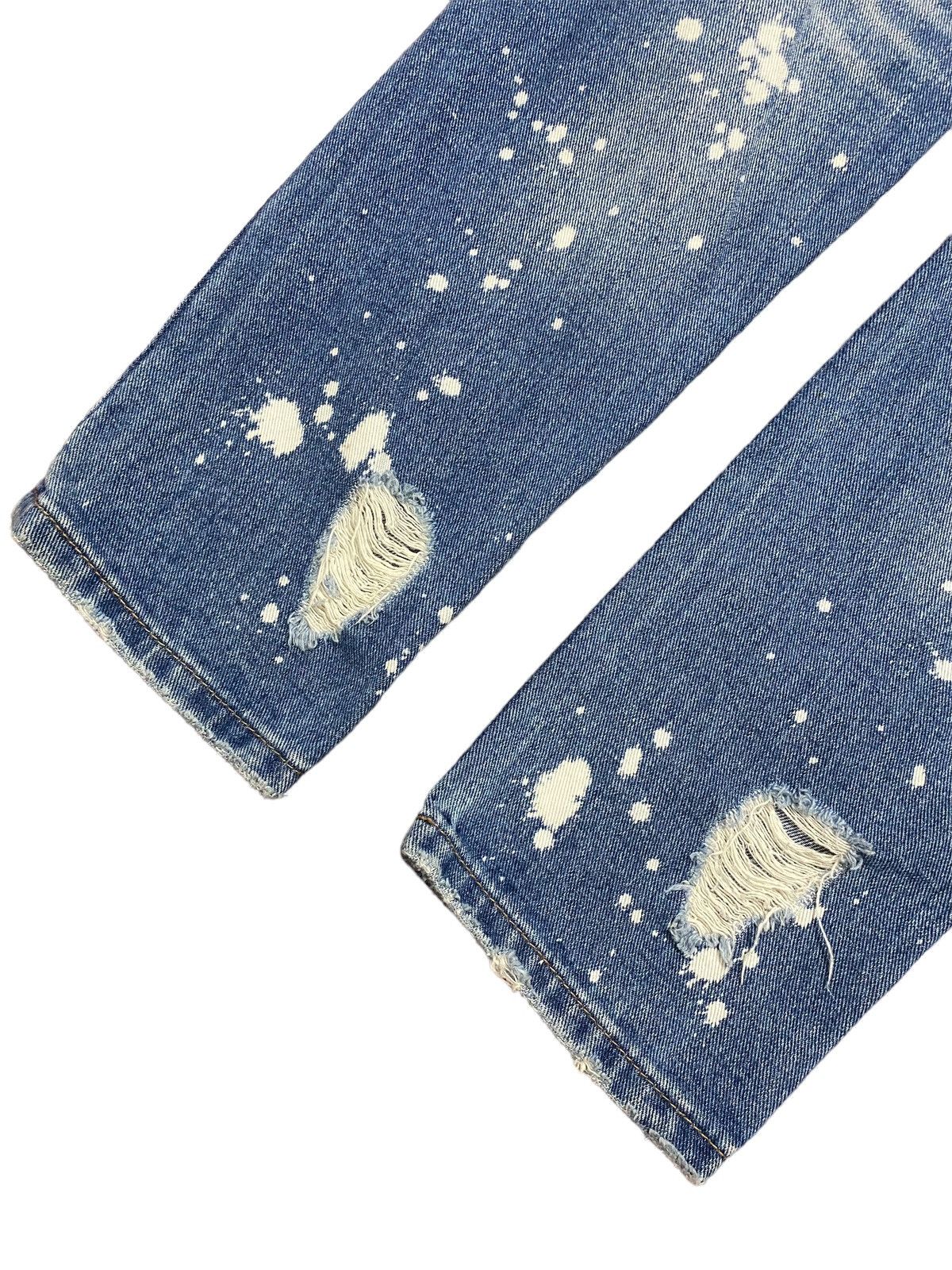 Forever 21 Distressed Denim Paint Jeans by Forever 21 Slim Fit Size US 31 - 4 Thumbnail