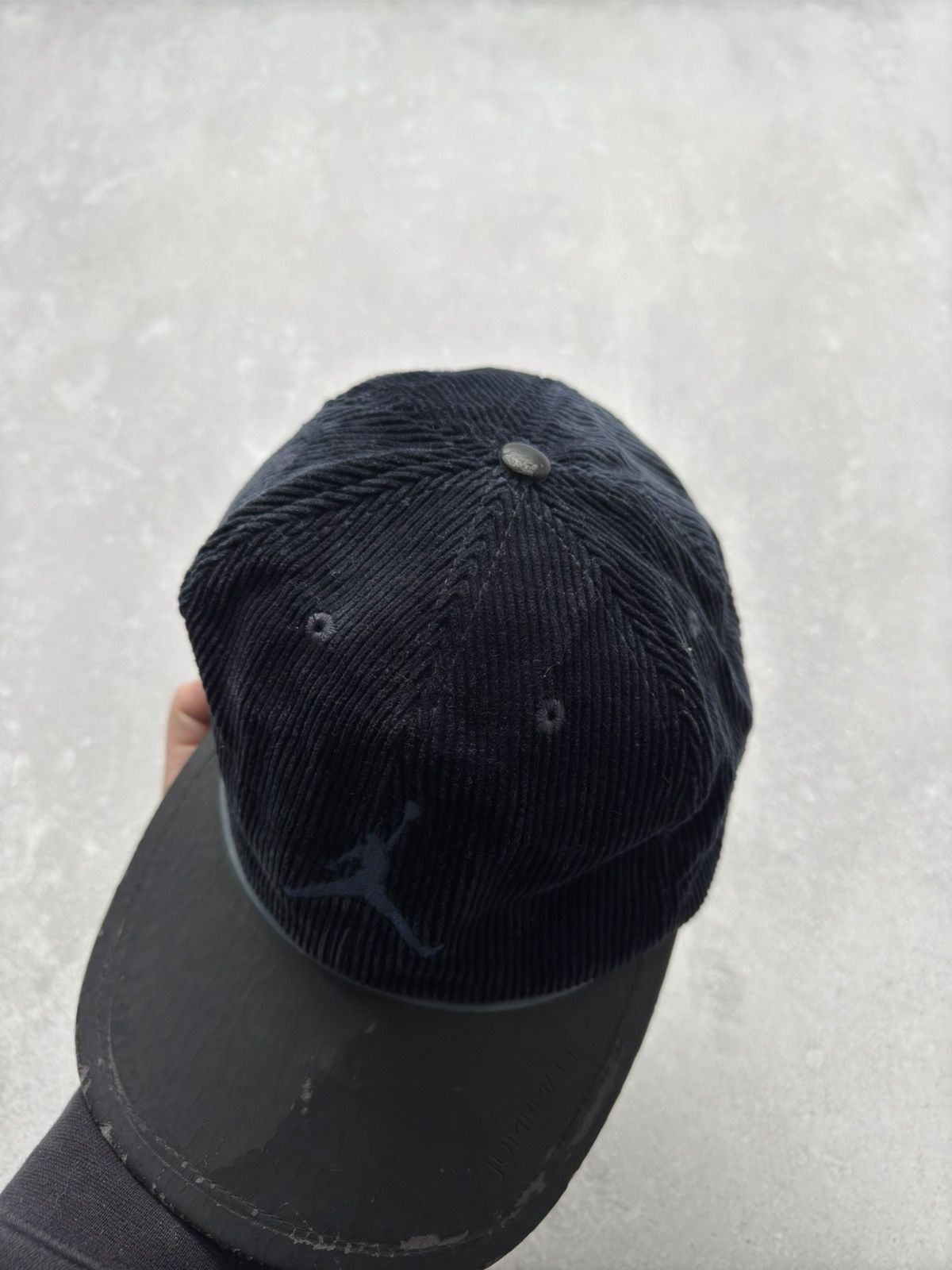Jordan Brand × Vintage Vintage Jordan Jumpman Velvet Leather Cap Logo Hats USA Size ONE SIZE - 3 Thumbnail