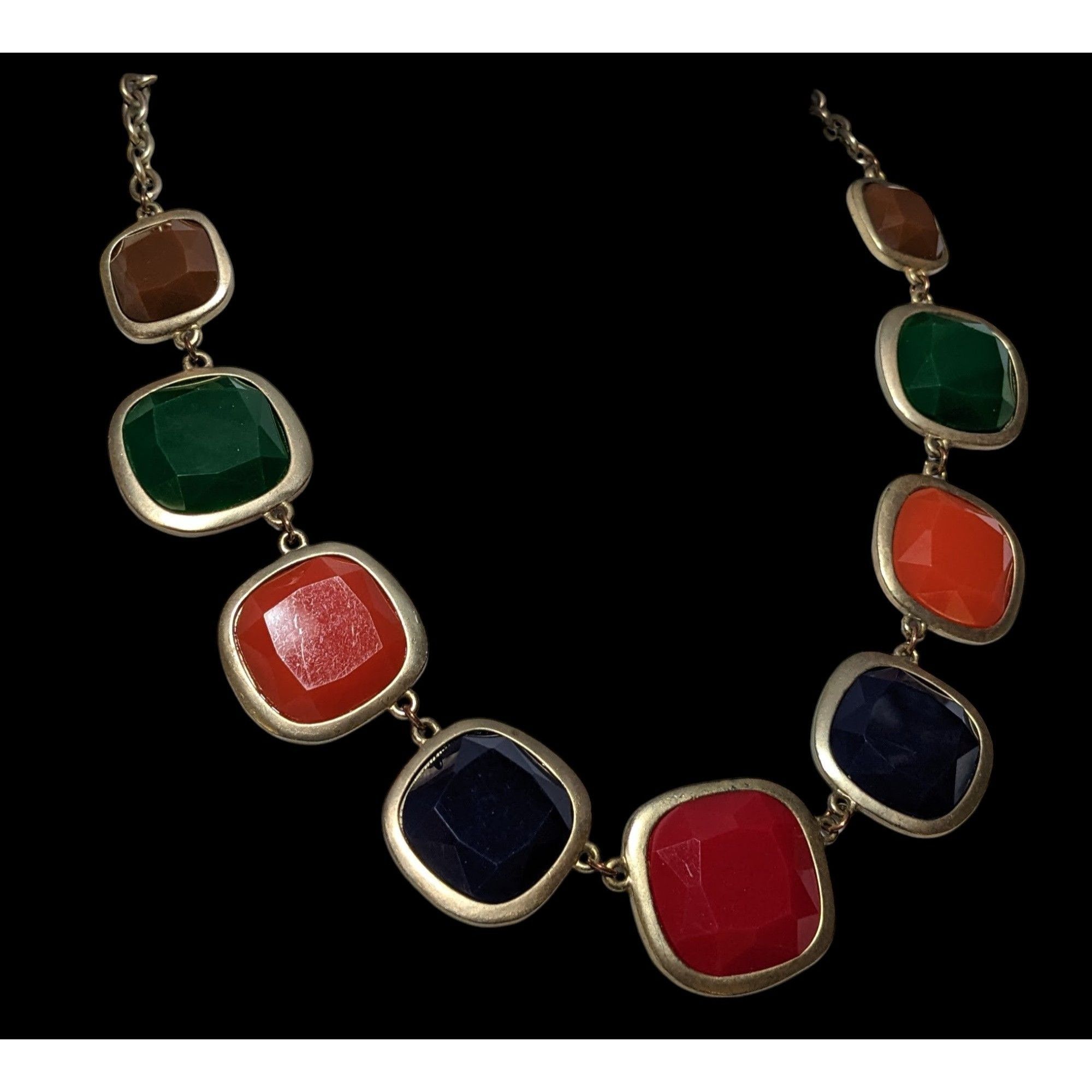Other Retro Rainbow Chunky Gemmed Statement Necklace Size ONE SIZE - 3 Thumbnail