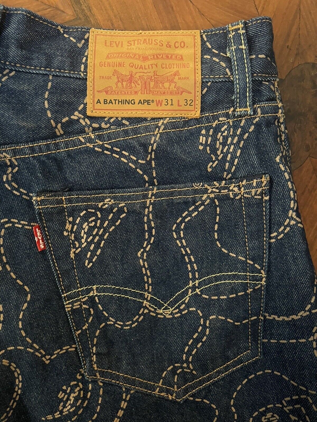 Bape × Levi's 501 ‘93 Tokyo Camo Size 31 X 32 Size US 31 - 3 Thumbnail