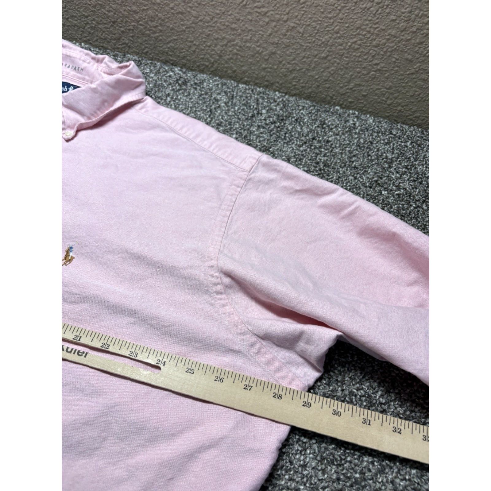 Ralph Lauren Ralph Lauren Shirt Oxford Mens 17.5-35 Pink Yarmouth Cotton Flesh Pony Regular Button-Up Collared N/A? Size US XXL / EU 58 / 5 - 6 Thumbnail
