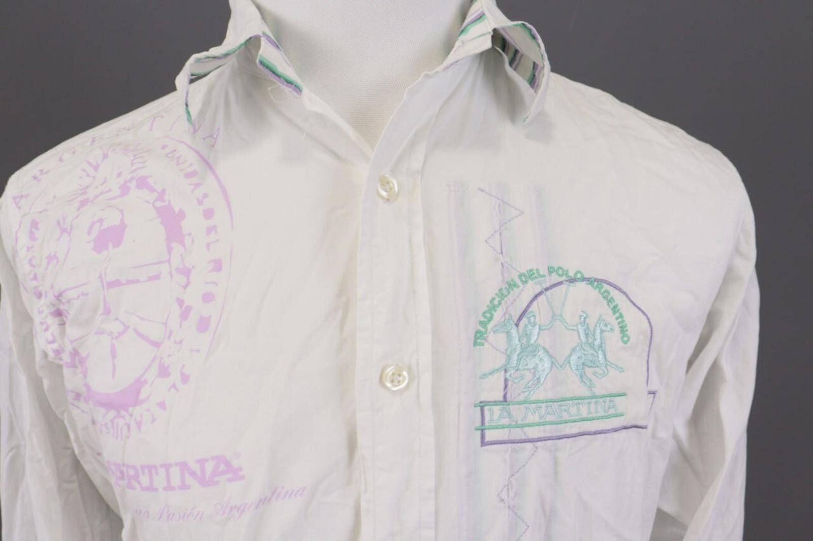 La Martina La Martina Saddlery White Polo Long Sleeve Shirt Size S Size US S / EU 44-46 / 1 - 6 Thumbnail