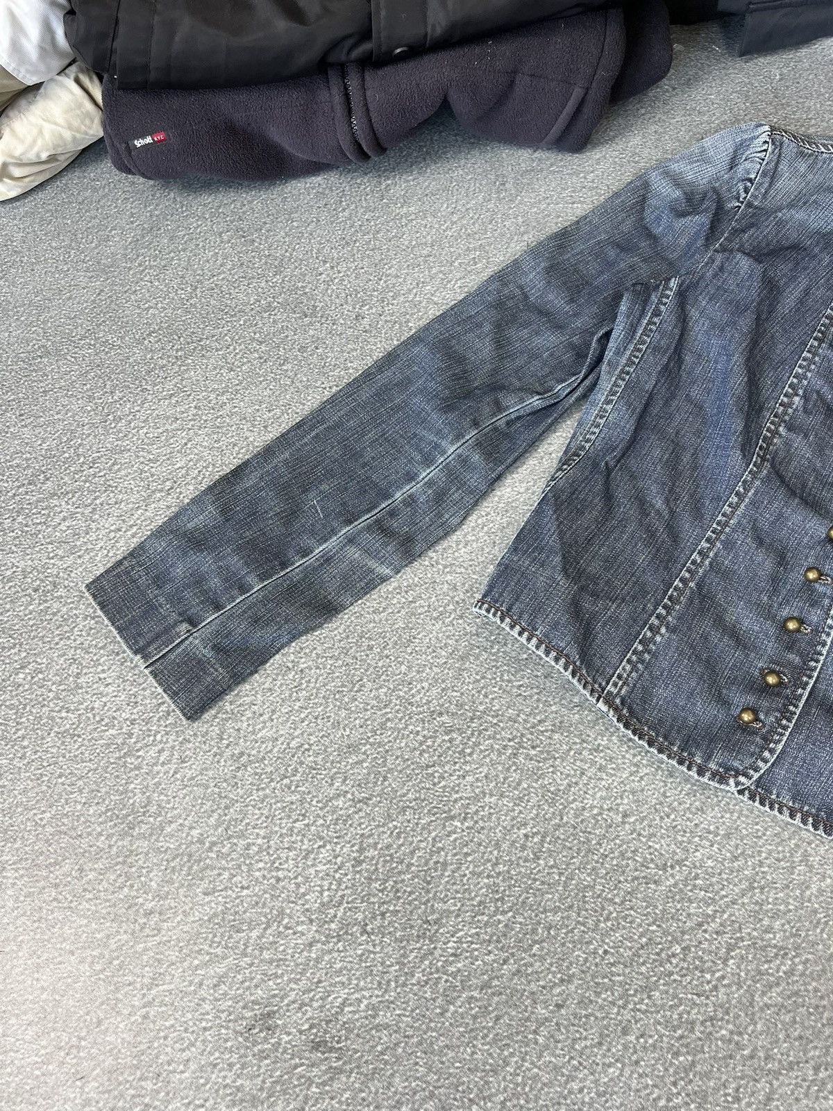 Japanese Brand Vintage Y2K Opium Avant Garde Military Denim Jacket Japan Size S / US 4 / IT 40 - 5 Thumbnail