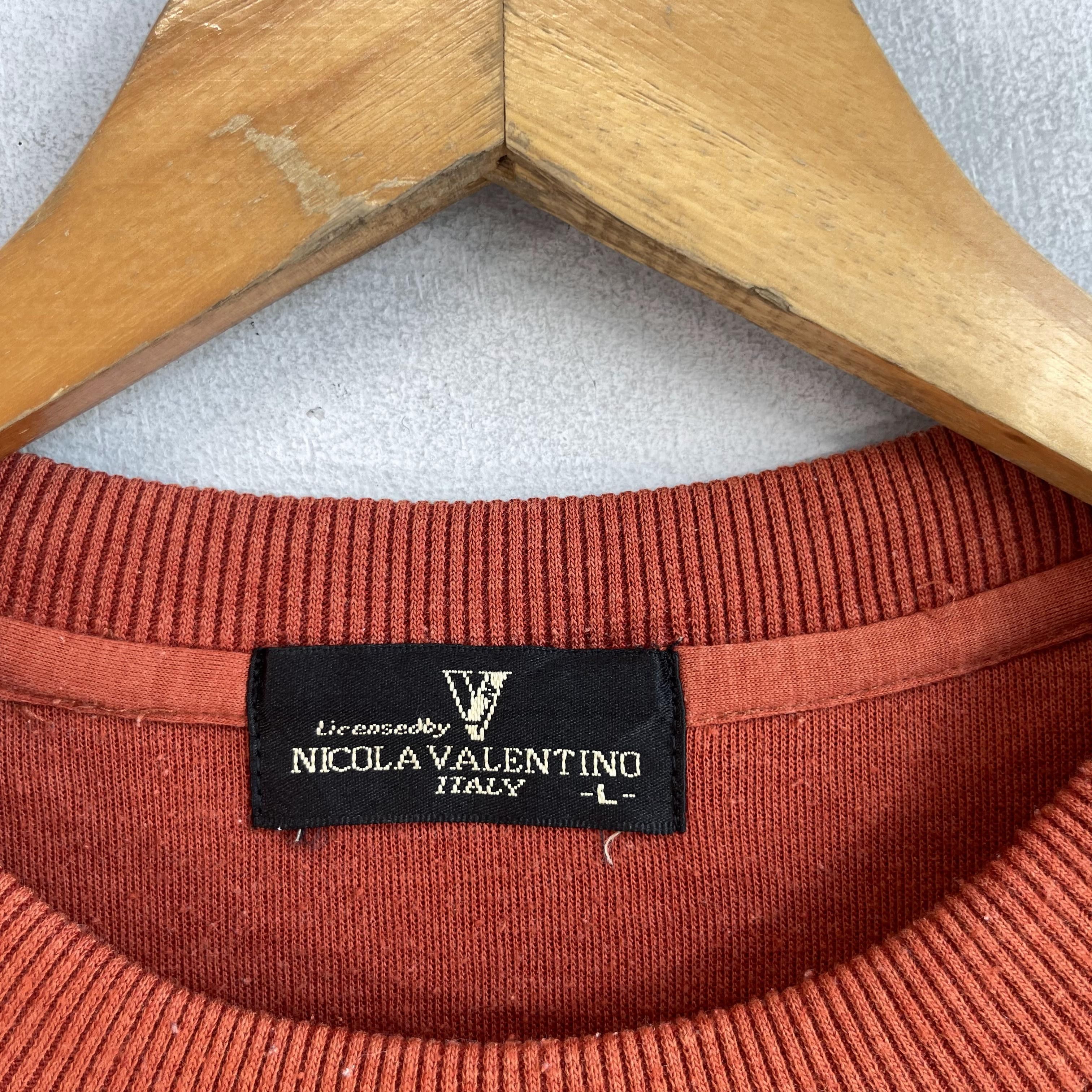 Japanese Brand × Vintage Vintage NICOLA VALENTINO Spellout Embroidery Sweatshirt Size US L / EU 52-54 / 3 - 4 Thumbnail