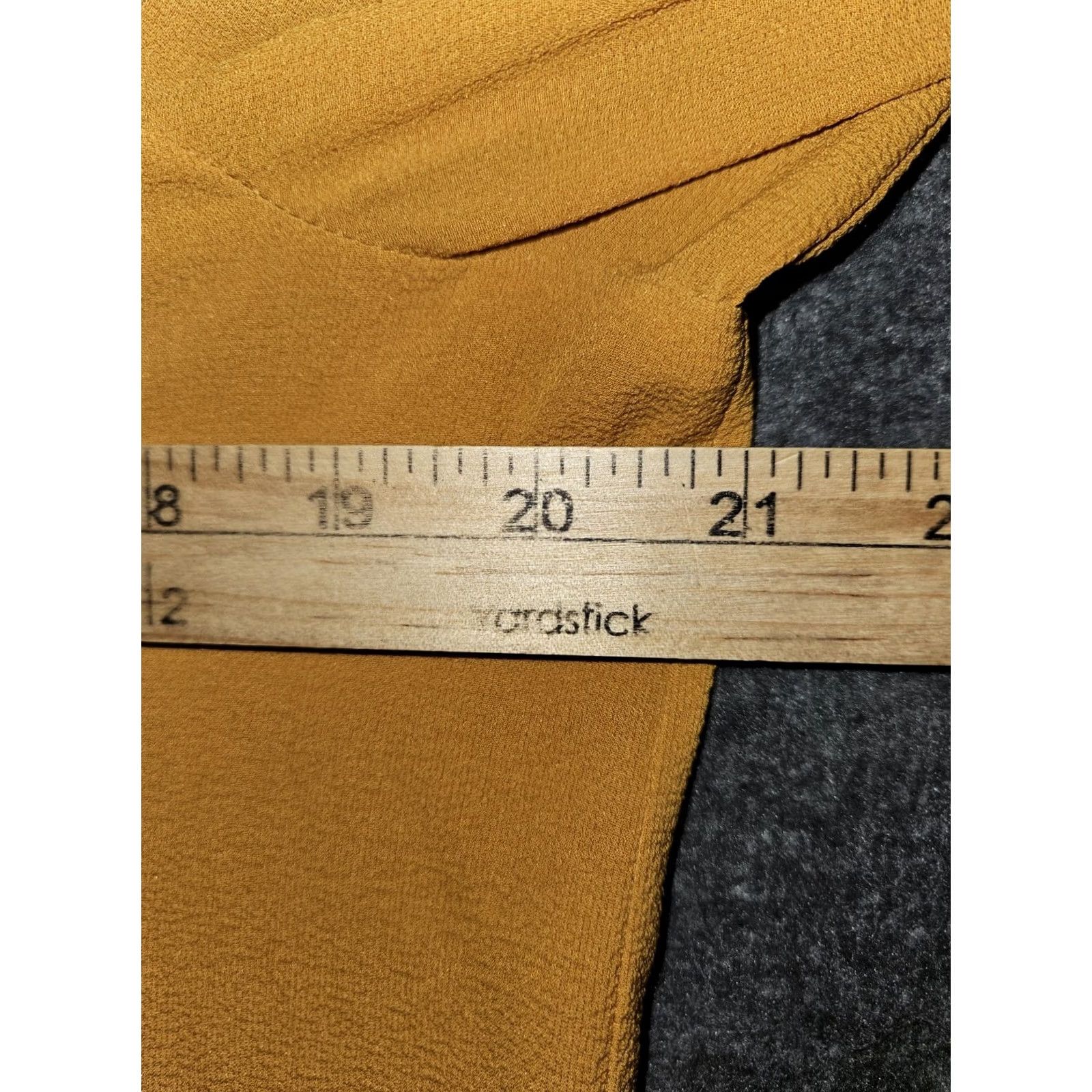 Michael Kors Michael Kors Blouse Women's M Mustard Long Sleeve Open Slit Lightweight Pullover Solid Designer City Casual Size M / US 6-8 / IT 42-44 - 3 Thumbnail
