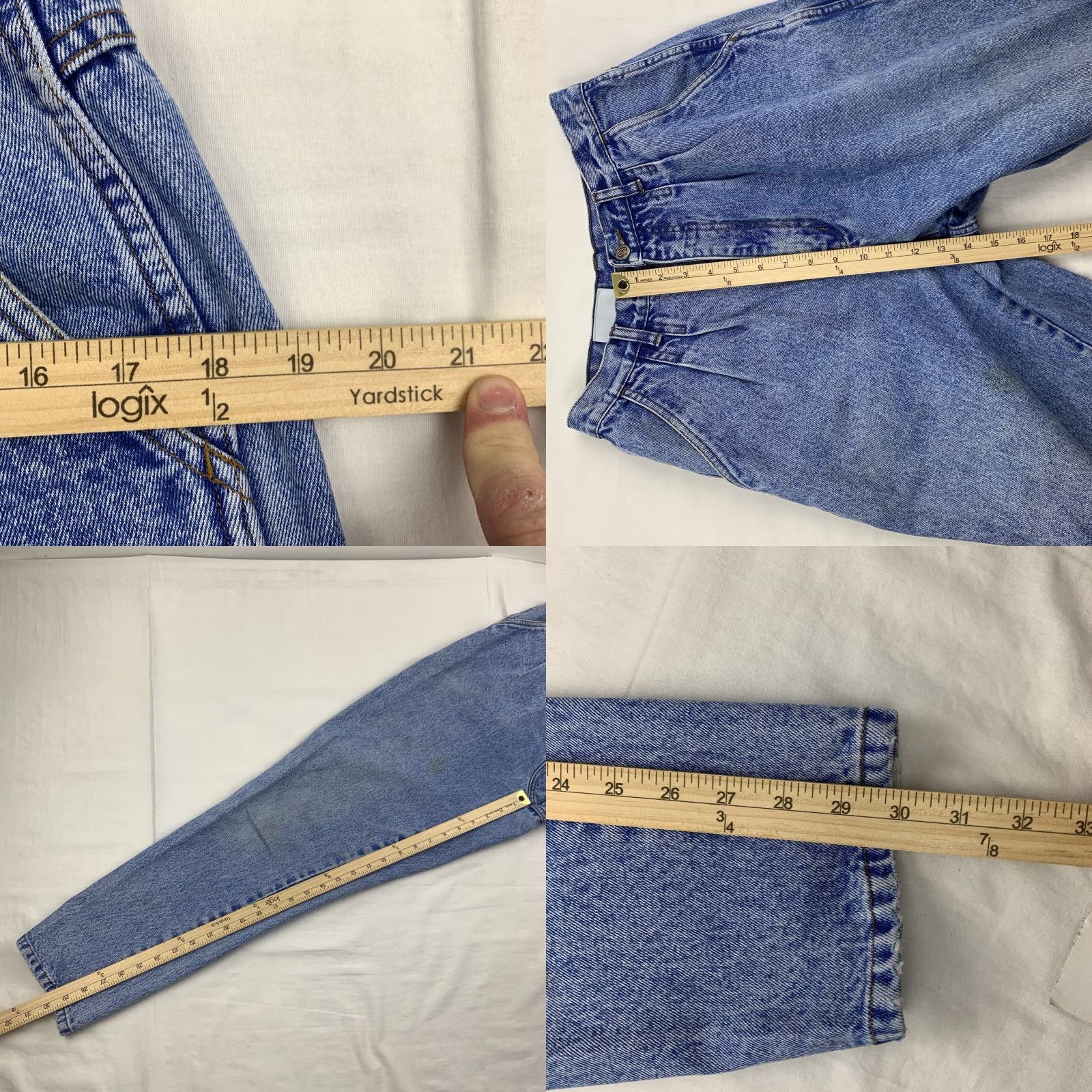 Bill Blass VINTAGE Bill Blass Jeans Womens 12 Blue Mom Jeans High Waisted 90s USA Pink? Wait. Size 34" / US 12 / IT 48 - 9 Thumbnail