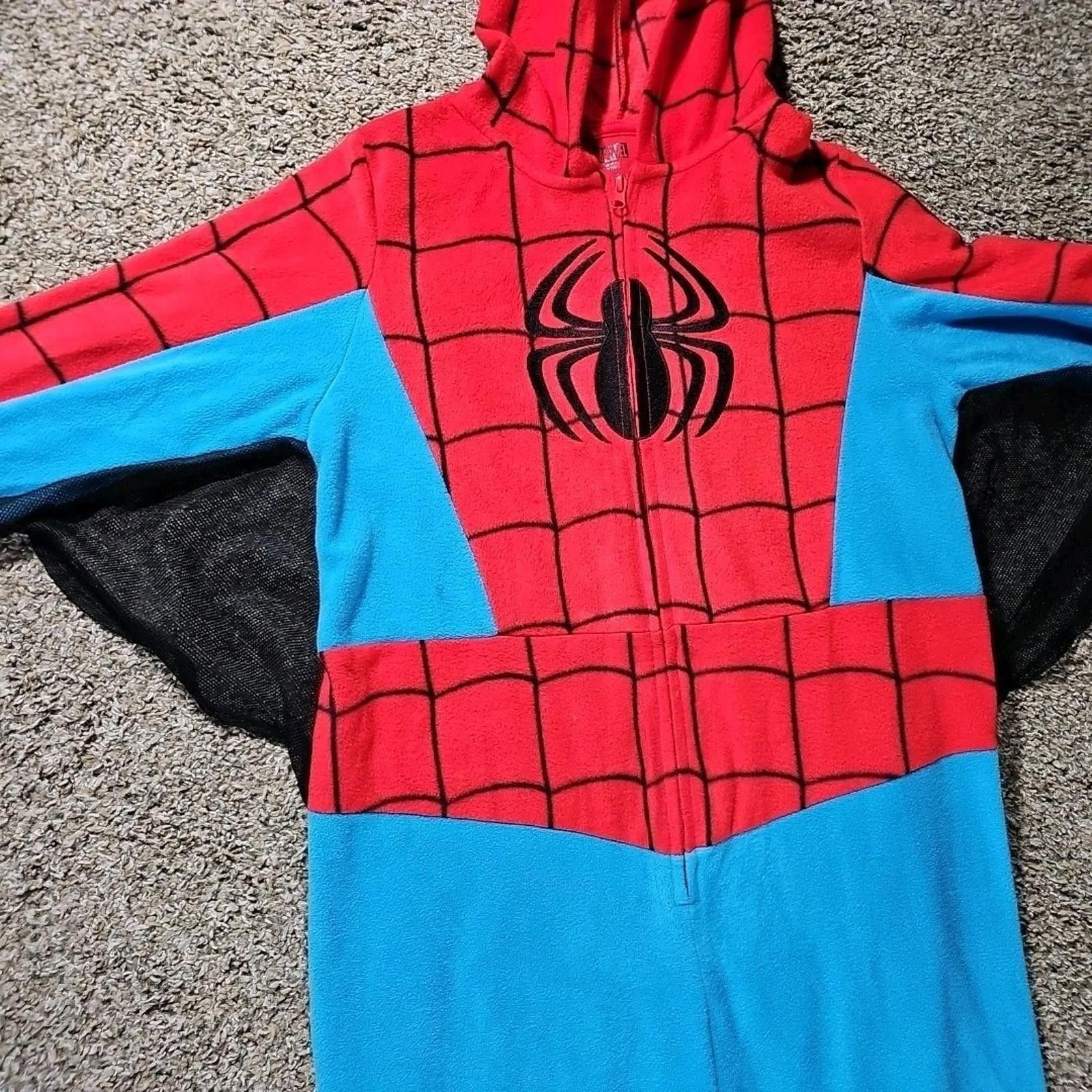 Marvel Comics Marvel Spider-Man Superhero Kids Hooded Pajamas Suit L 12-14 Size ONE SIZE - 5 Thumbnail