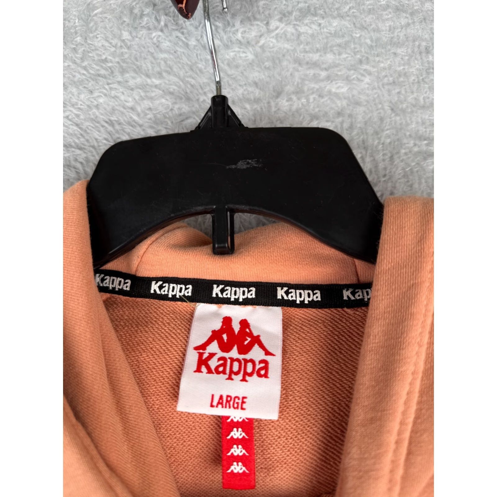 Kappa Kappa Hoodie Womens Large Orange Pullover Logo Jersey Fabric READ Size L / US 10 / IT 46 - 7 Thumbnail