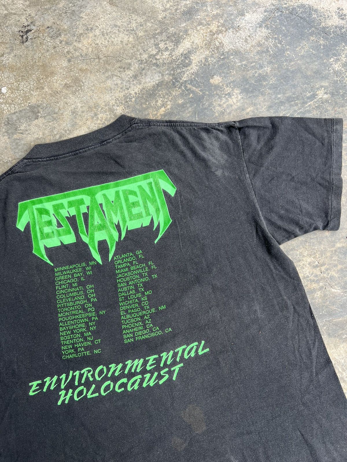 Band Tees (XL) 1989 Vintage Testament GreenHouse Effect Tour Band Tees Size US XL / EU 56 / 4 - 4 Thumbnail