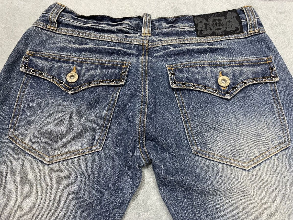 Japanese Brand × LOWBOX LOWBOX SNAKE POCKET Blue faded wash style loose jeans Size US 31 - 16 Thumbnail