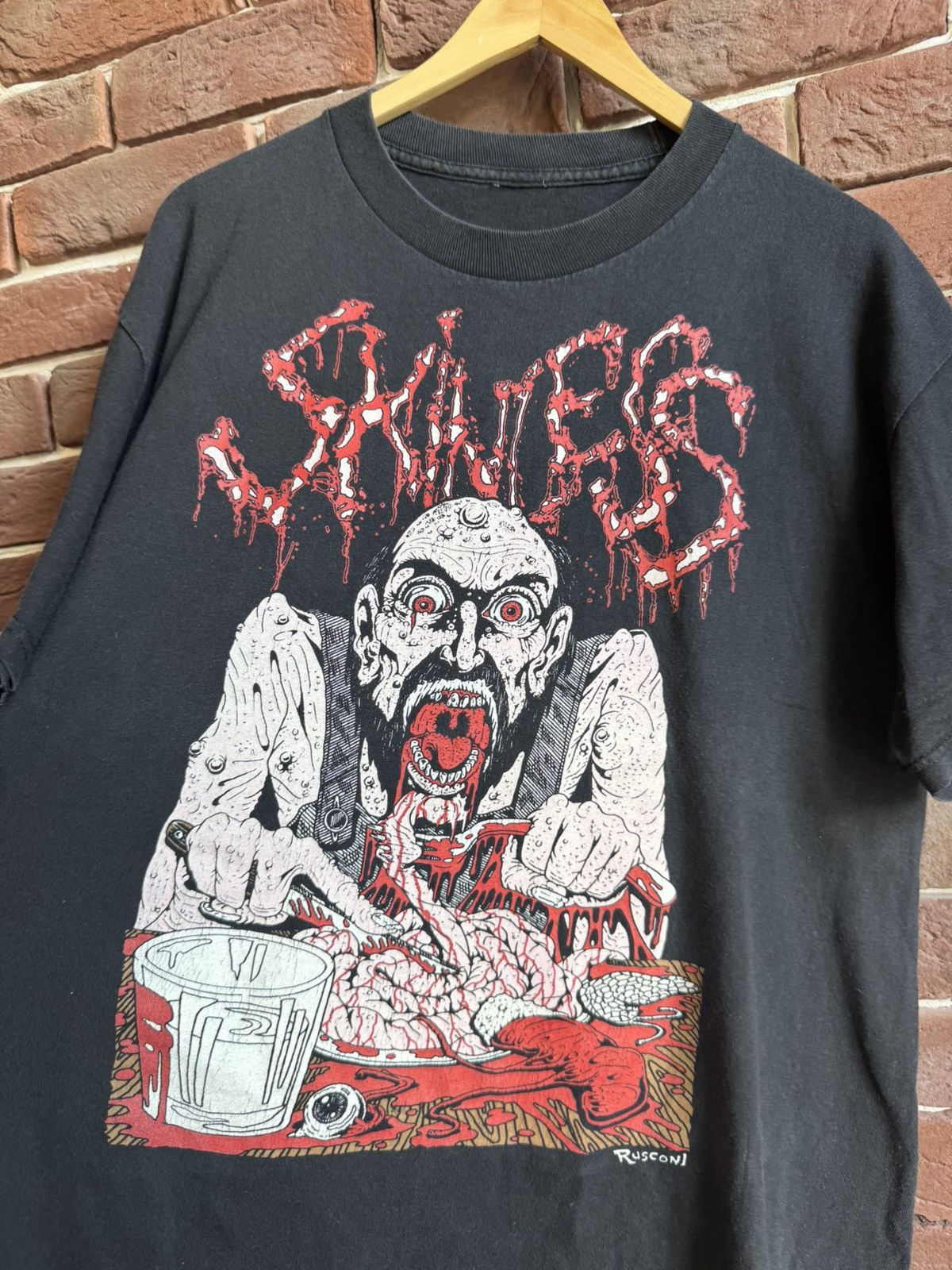 Band Tees 98 Vintage Skinless Milk and Innard 90s Death Metal Bandztee Size US L / EU 52-54 / 3 - 3 Thumbnail
