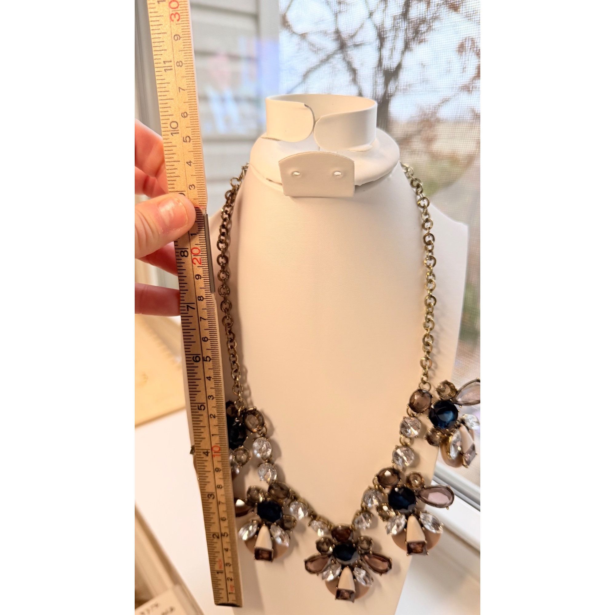 J.Crew J Crew Statement Necklace With Multicolor Gemstones & Gold-T Size ONE SIZE - 4 Thumbnail