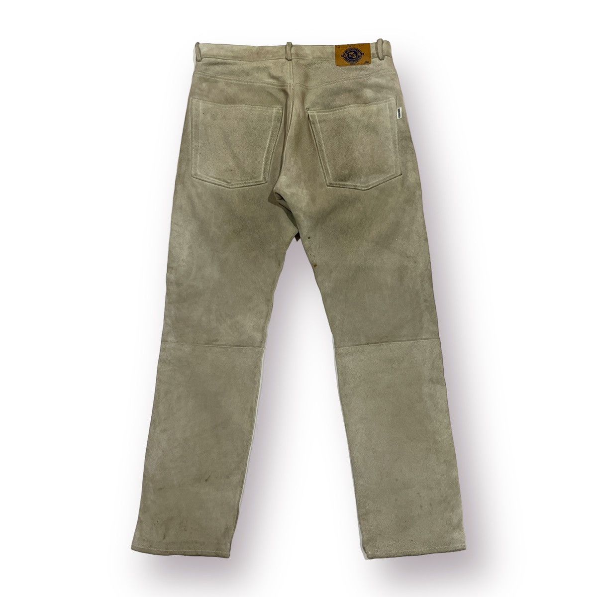 GOODENOUGH 🔥 Good Enough Hiroshi Fujiwara suede Leather GDEH pants Size US 32 / EU 48 - 14 Thumbnail