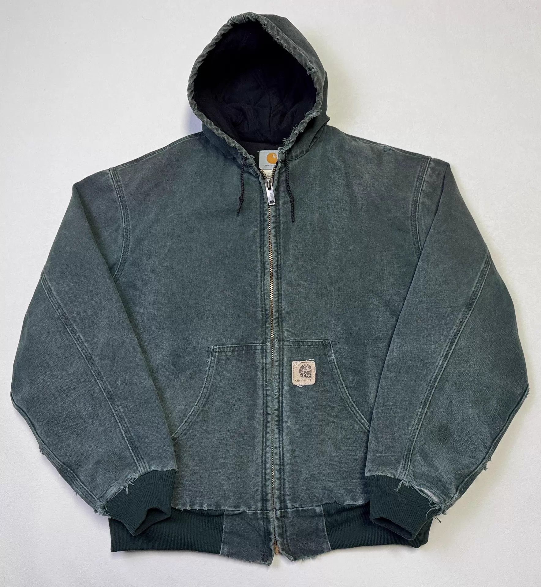 Carhartt Vtg Carhartt J68 HTG XL Hunting Green Hood Jacket Size US XL / EU 56 / 4 - 2 Thumbnail