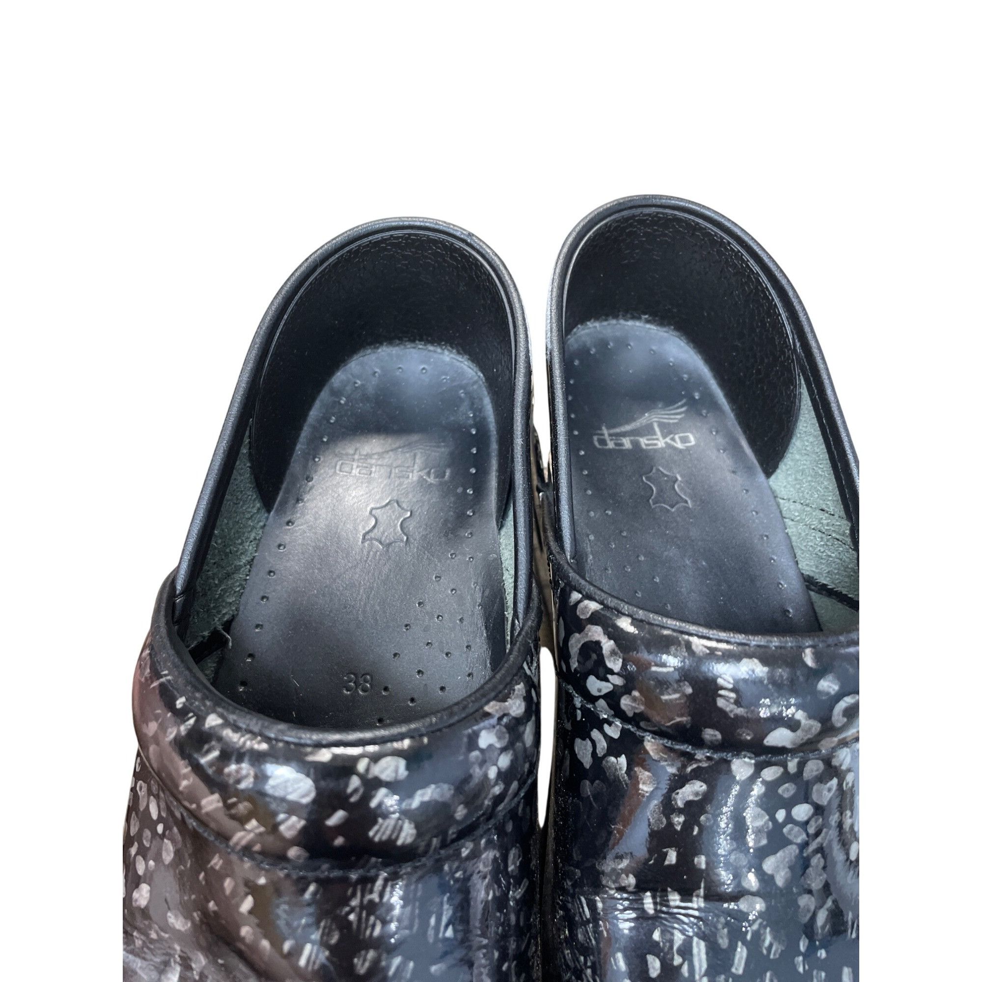 Dansko Dansko Womens black gray Professional Clogs Mules nursing sh Size US 8 / IT 38 - 8 Thumbnail