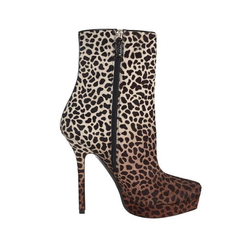 Gucci Gucci Brown Leopard Print Mid Calf Boots - Size US 7.5 / EU 40-41 - 2 Thumbnail