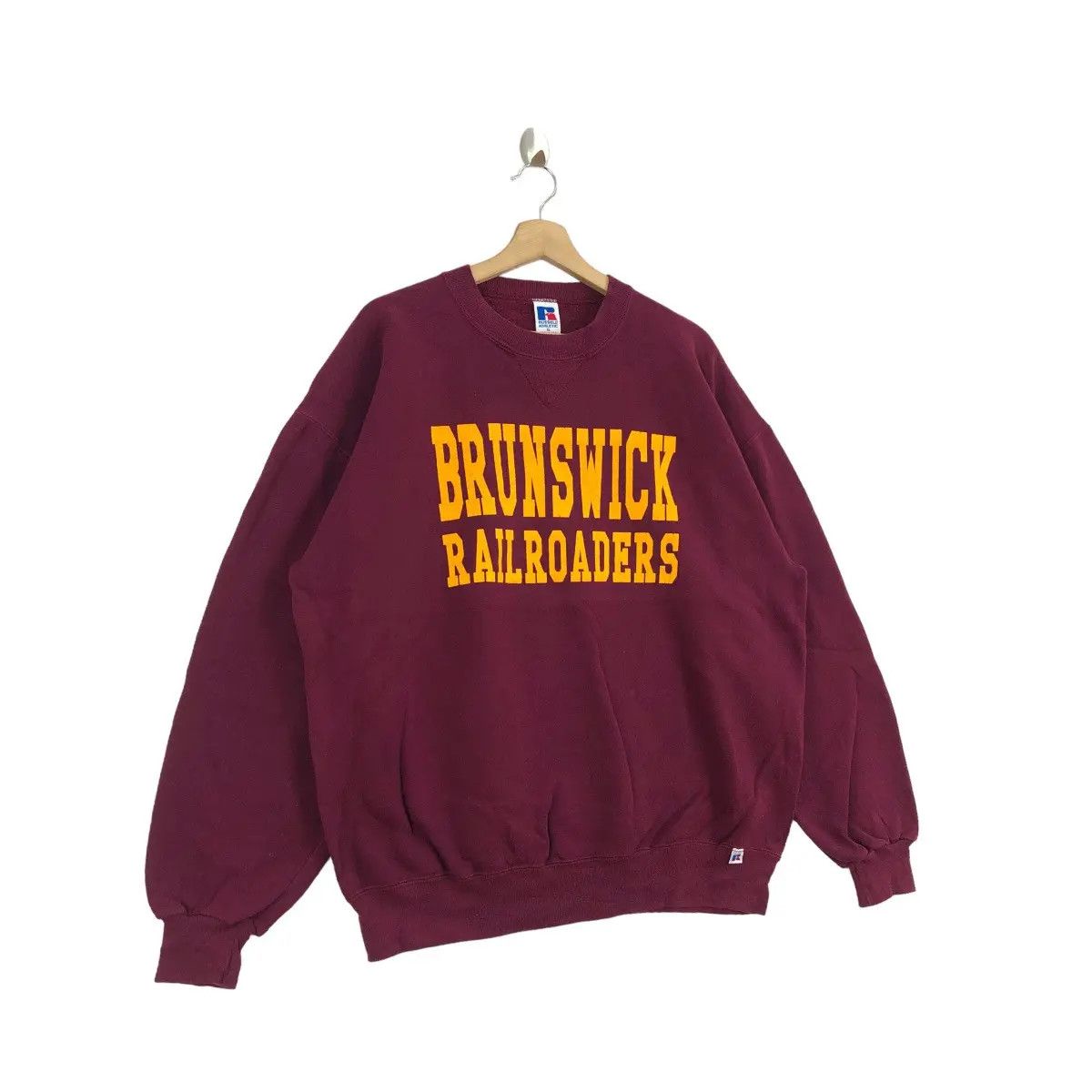 Vintage Vtg BRUNSWICK RAILROADERS Football Roster Sweatshirt Size US XL / EU 56 / 4 - 2 Thumbnail