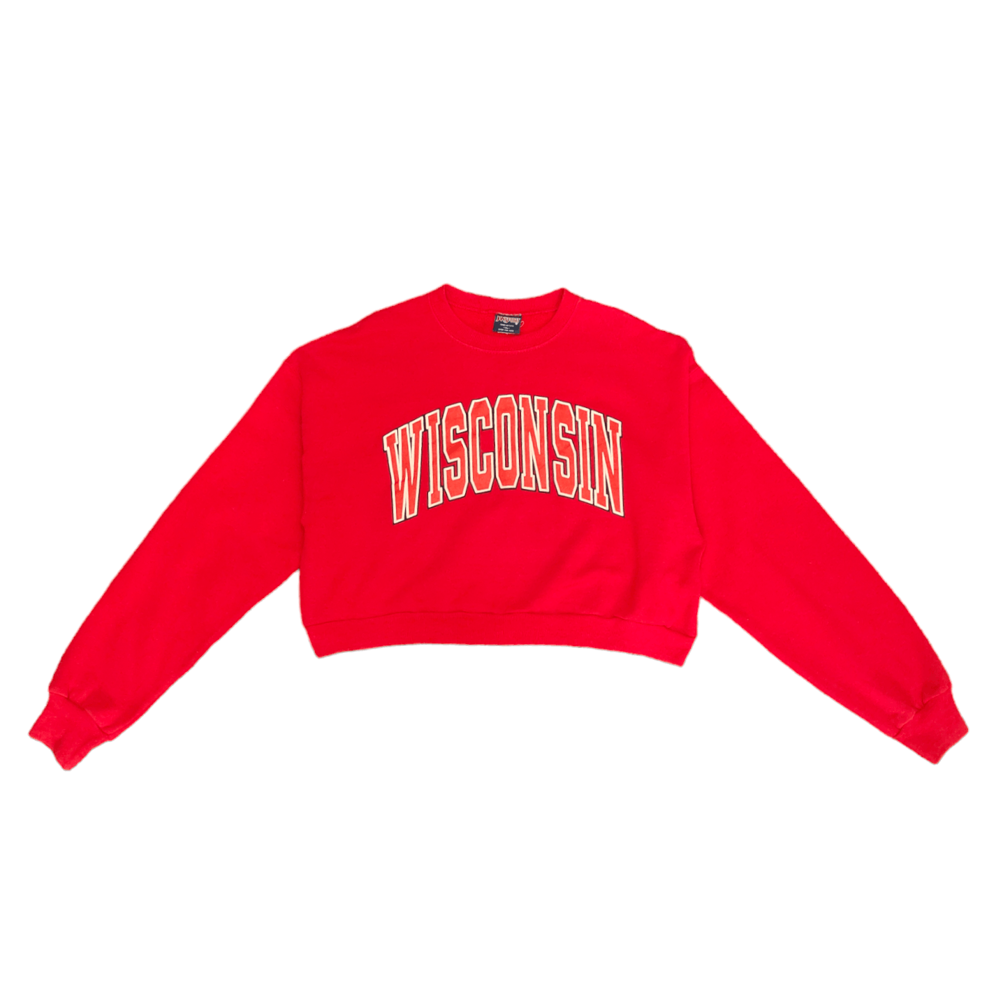 Jansport 1990s Jansport Wisconsin University Cropped Sweatshirt Size US XL / EU 56 / 4 - 1 Thumbnail