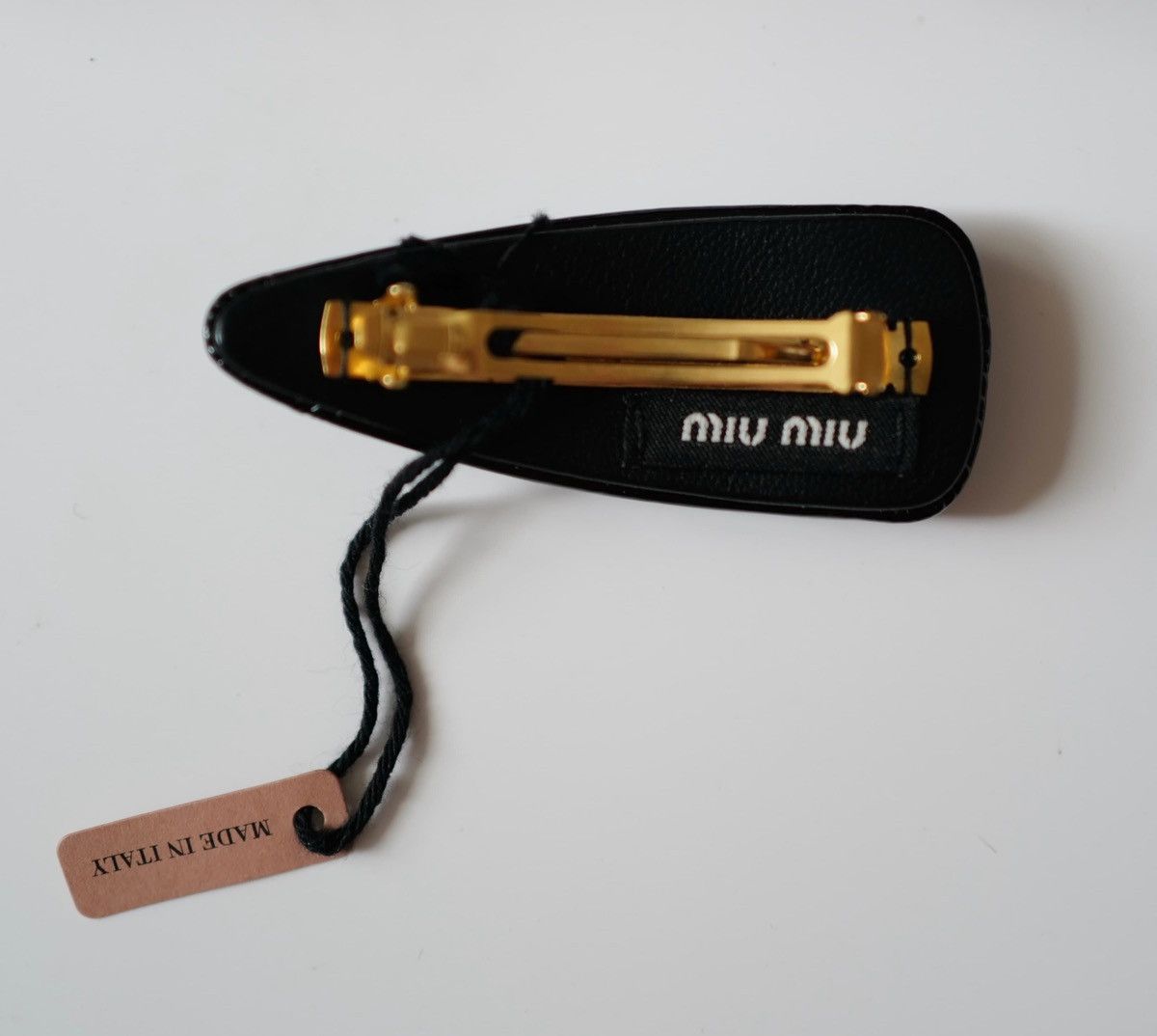 Miu Miu MIU MIU Patent Leather Hair Clip BLACK Size ONE SIZE - 4 Thumbnail