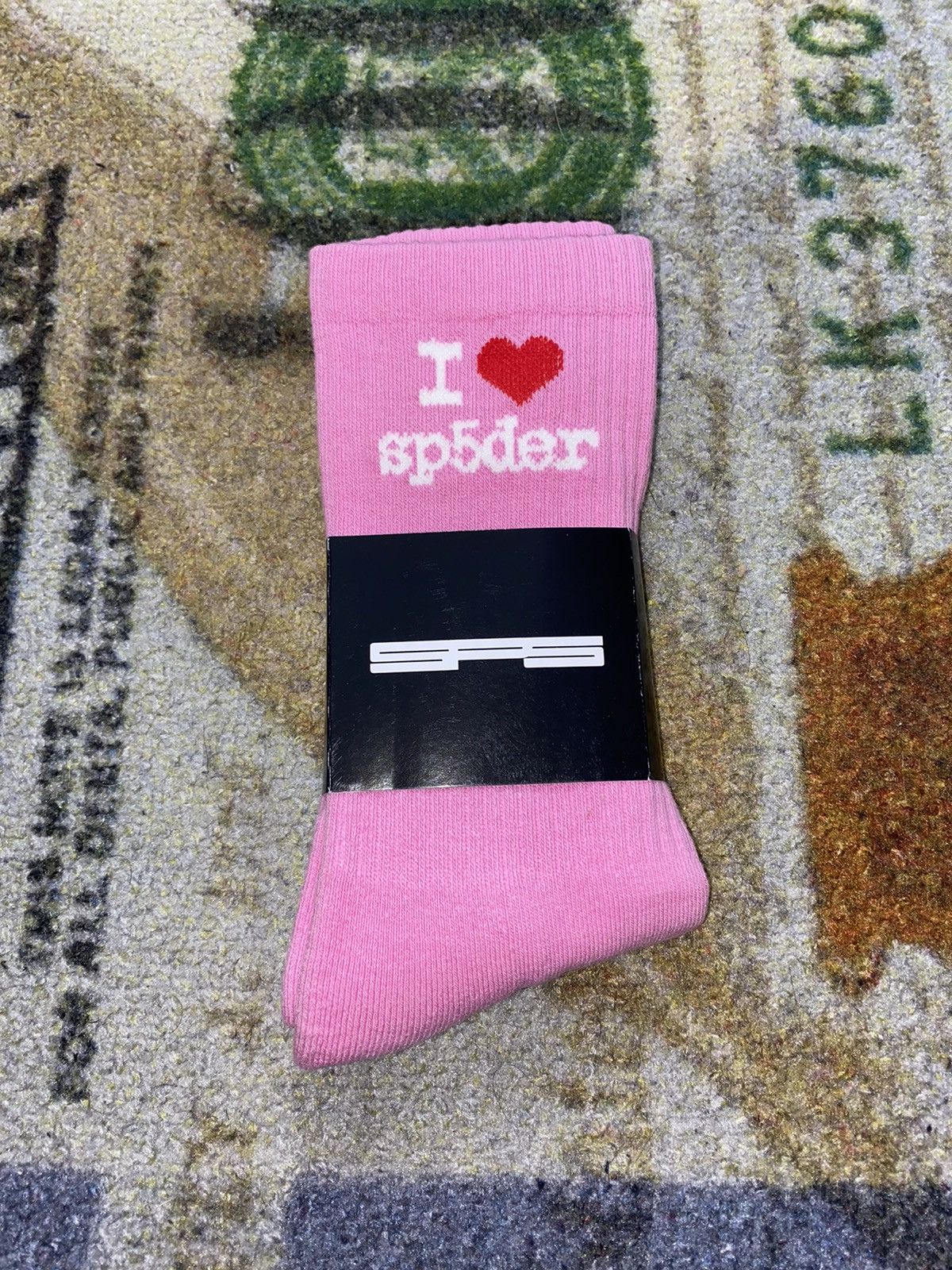 image of Spider Worldwide I Love Sp5Der Sock (Large Xlarge) in Pink, Men's