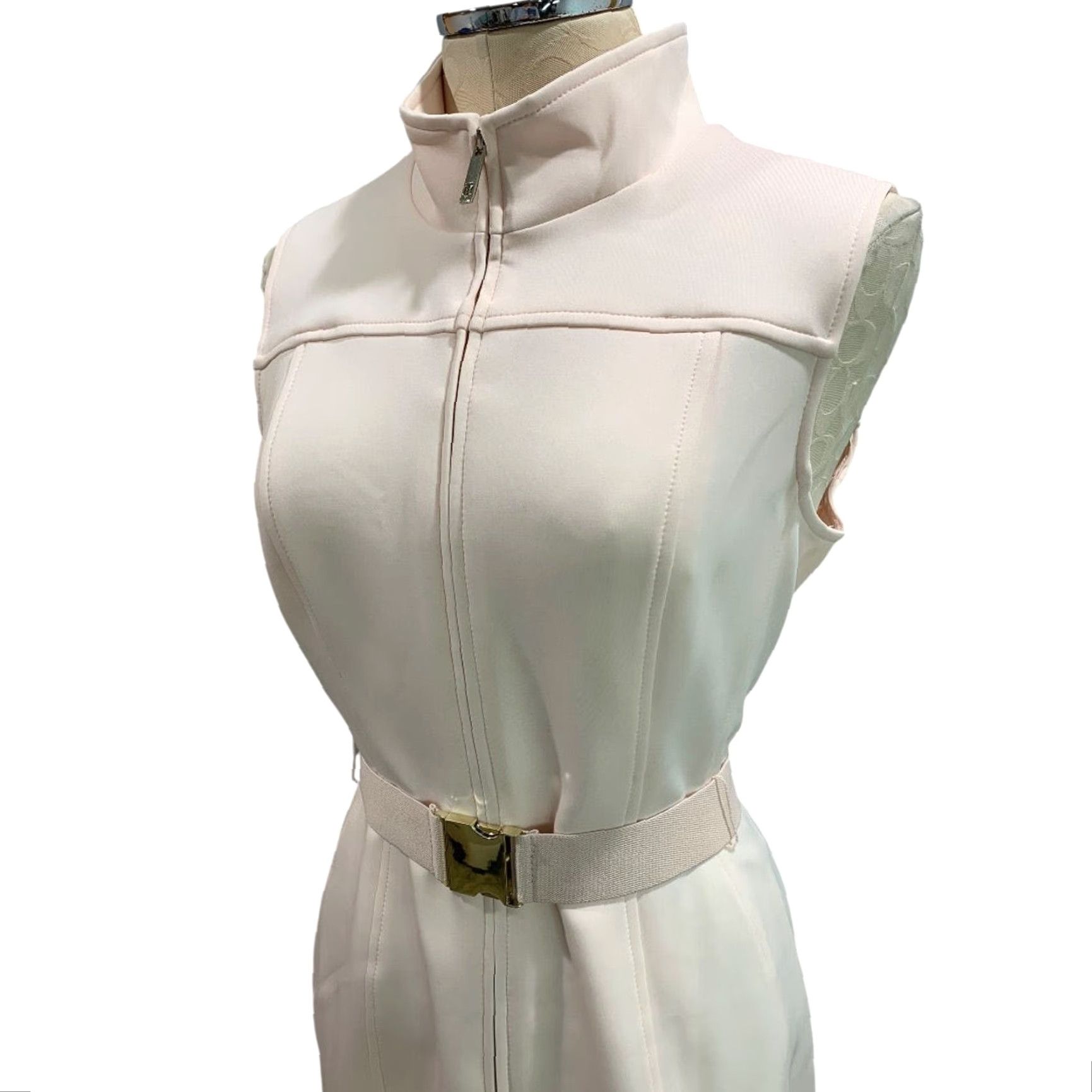 Tommy Hilfiger VINTAGE Tommy Hilfiger Scuba Dress Women Knee Length 10 Regular White Powder Pink TD6S1A9A Mens Size L / US 10 / IT 46 - 3 Thumbnail