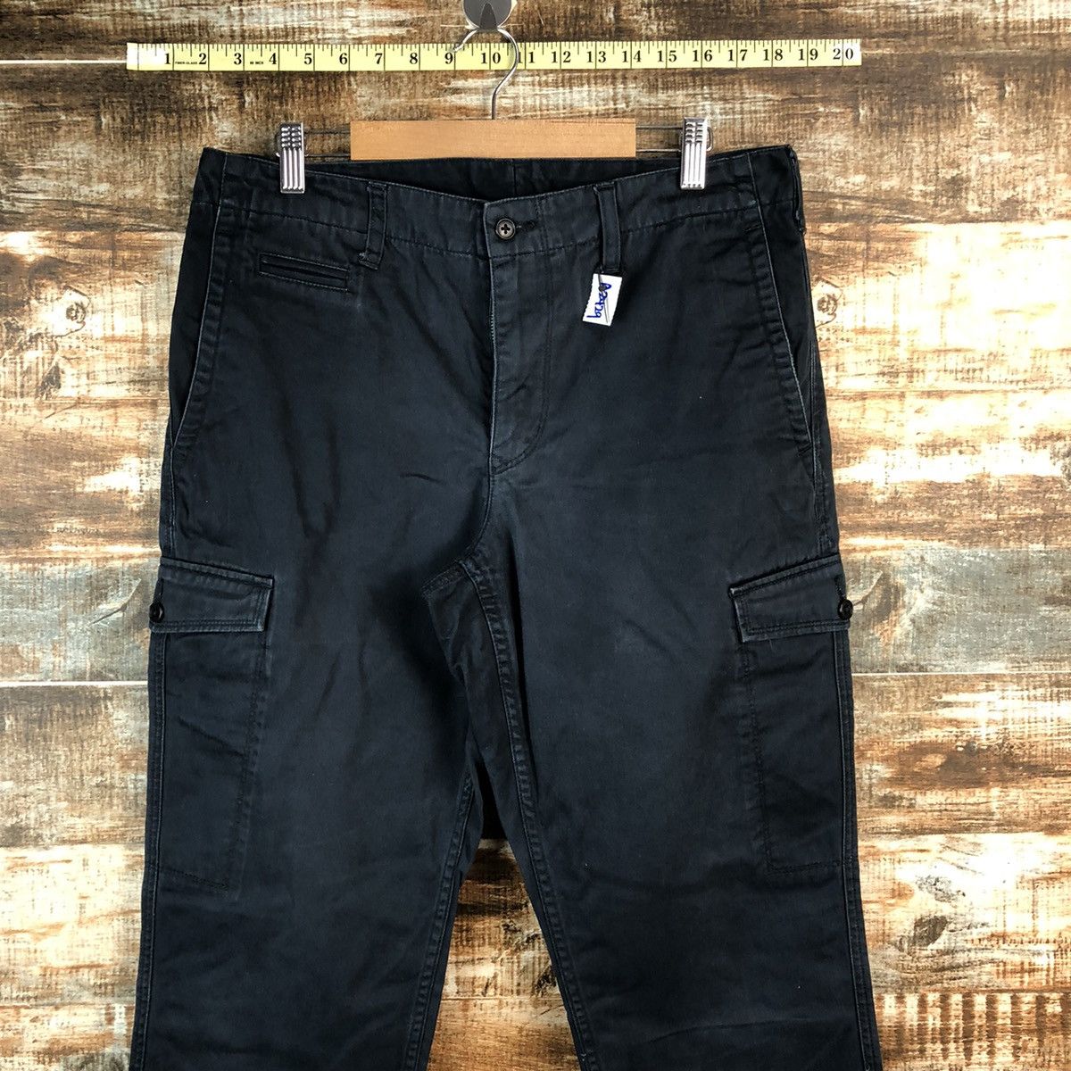 Japanese Brand Japanese Brand Dark Blue Cropped Pants #A2429 Size US 32 / EU 48 - 2 Thumbnail