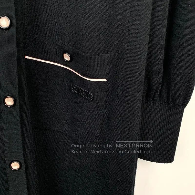 Chanel Chanel Black Wool Midi Dress . Size M / US 6-8 / IT 42-44 - 4 Thumbnail