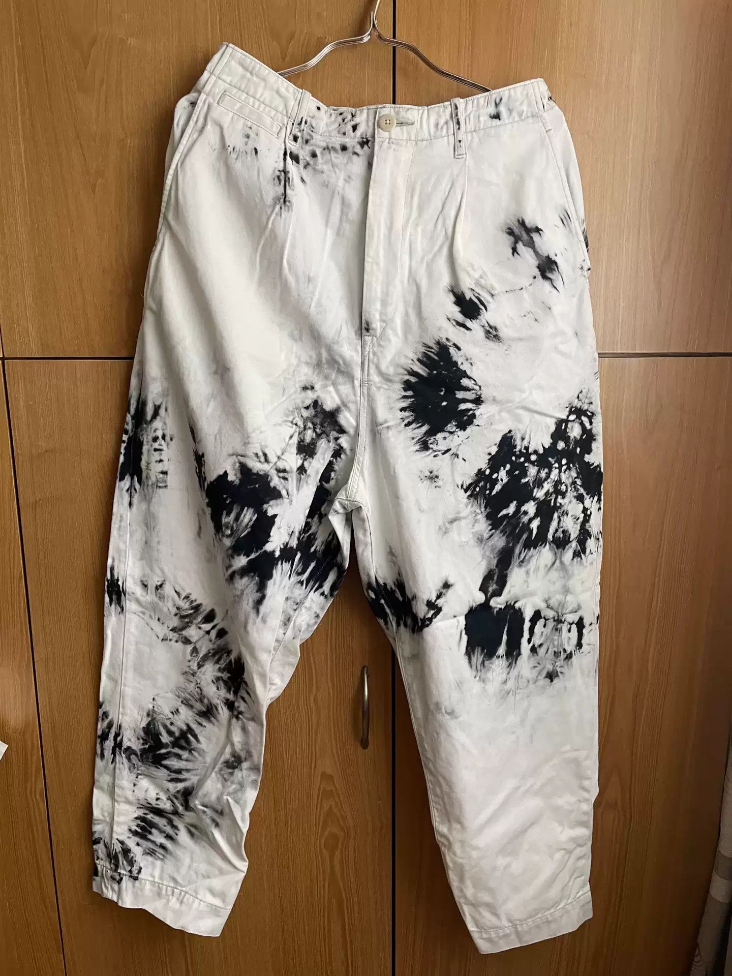 image of Kapital Tie-Dyed Pants in White, Men's (Size 32)