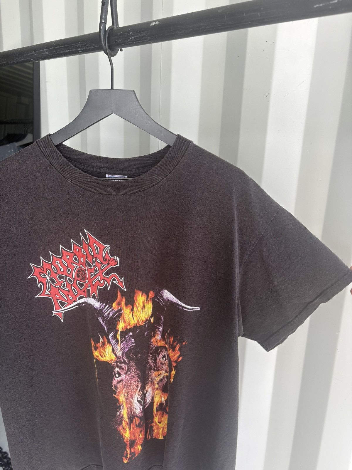 Band Tees Morbid Angel Thrashed Sun Faded Distressed ERD GRUNGE WCC Size US XL / EU 56 / 4 - 3 Thumbnail