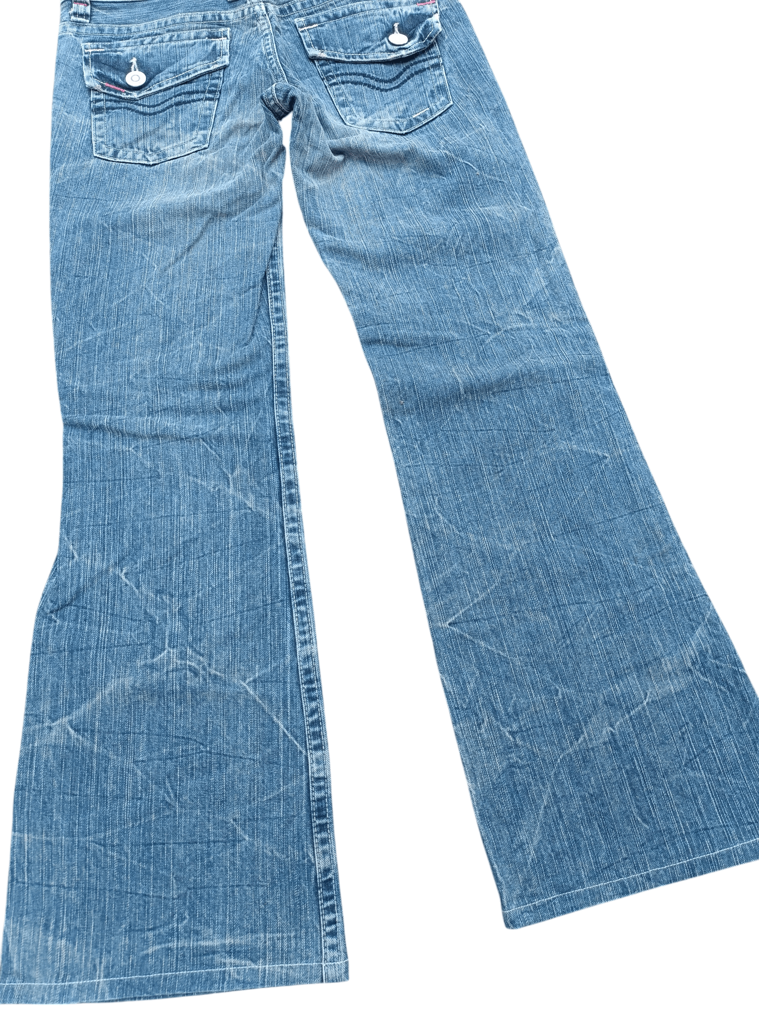 Designer × Japanese Brand FLARED C-Seventeen Bootcut Whiskers Faded Denim Pants Size S Size 30" / US 8 / IT 44 - 4 Thumbnail