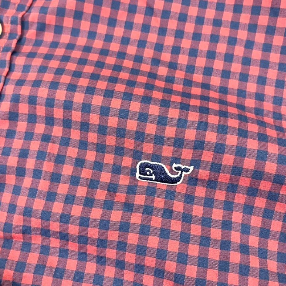Vineyard Vines Vineyard Vines Shirt Mens Large Pink Blue Check Performance Button-Down Preppy Size US L / EU 52-54 / 3 - 3 Thumbnail