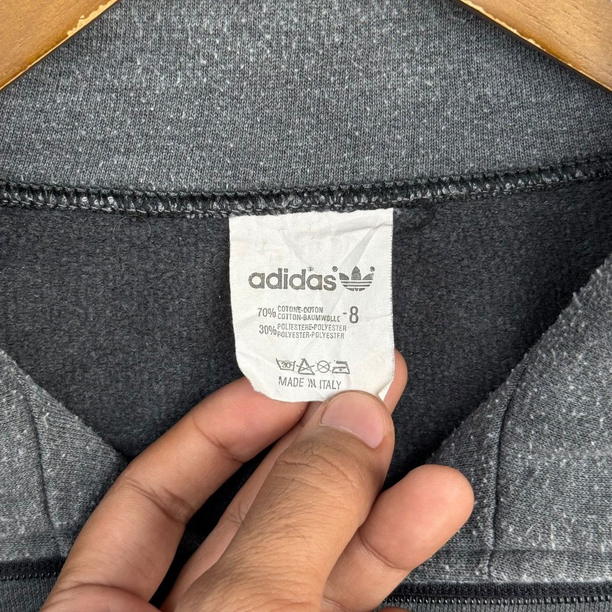 Adidas × Vintage Adidas 3 Stripes Half Zip Italy Sweatshirt Vintage Size US XL / EU 56 / 4 - 5 Thumbnail