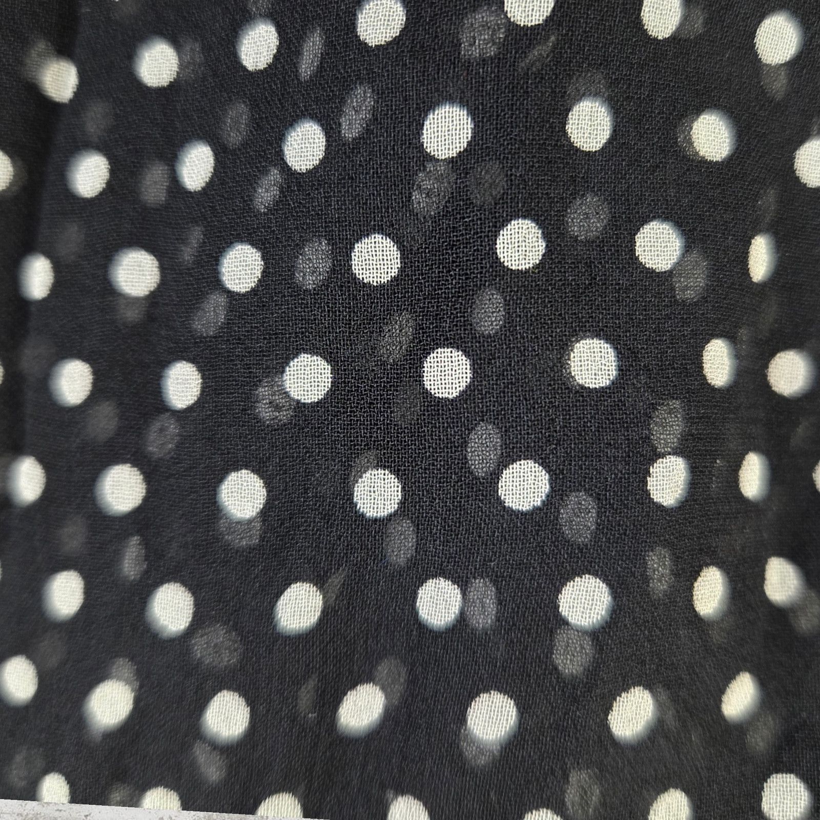 Vintage 90s Talbots Black Polka Dot Silk Blend Blouse Size Small Size S / US 4 / IT 40 - 4 Thumbnail