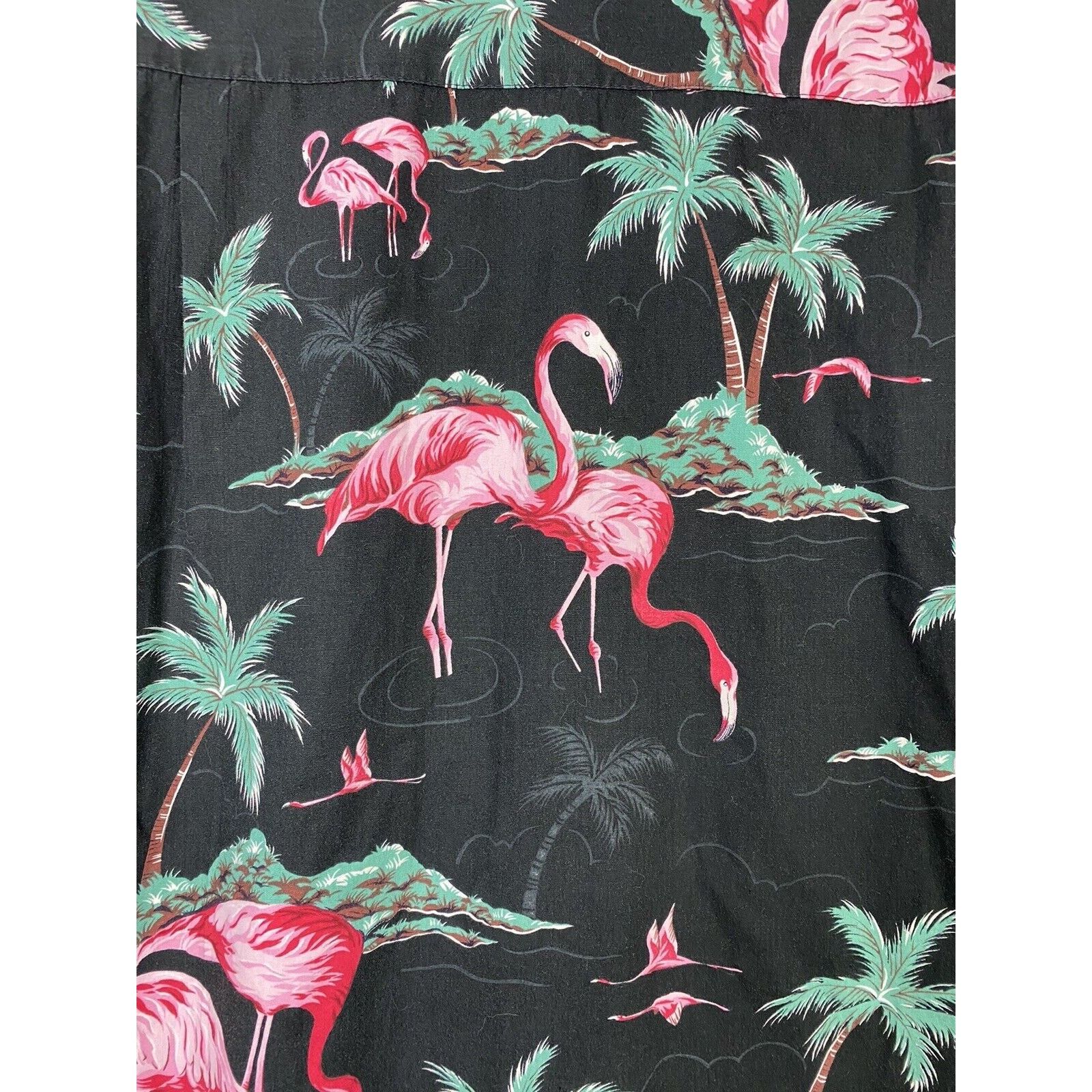 Paradise Found VTG Paradise Found Pink Flamingo Hawaiian Button Down Shirt Size US XXL / EU 58 / 5 - 5 Thumbnail