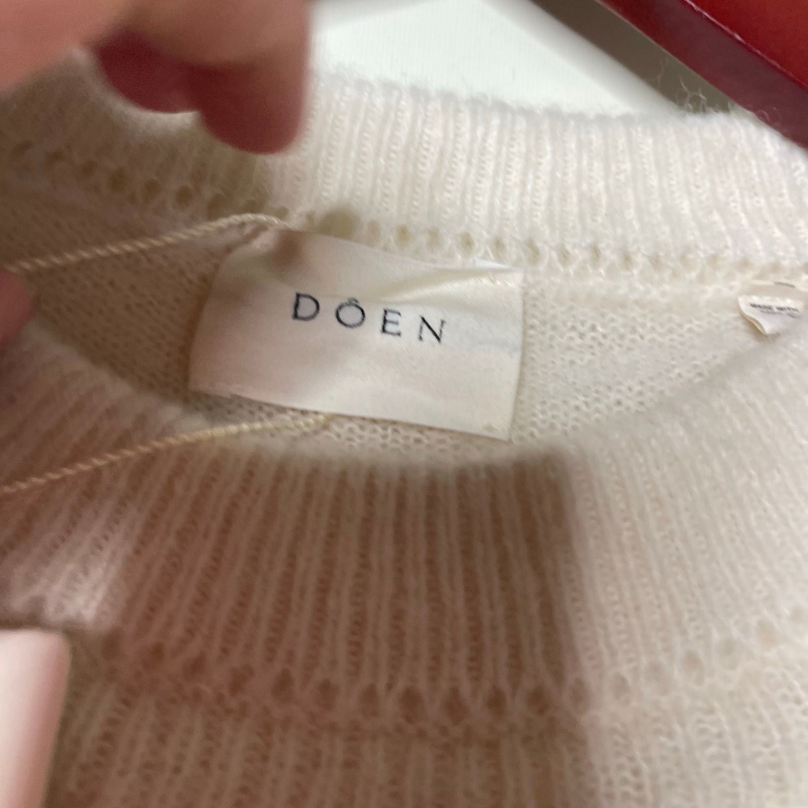 DOEN NWT Doen AZARIA Alpaca Wool Ruffle neck SWEATER in IVORY L Size L / US 10 / IT 46 - 3 Thumbnail