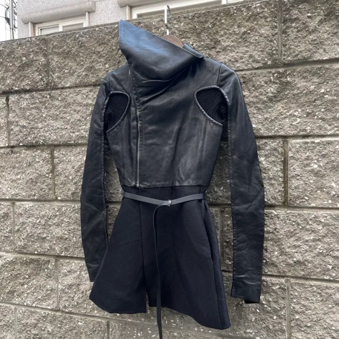 Rick Owens Rick Owens 2010 Leather Dress Jacket Size XS / US 0-2 / IT 36-38 - 6 Thumbnail
