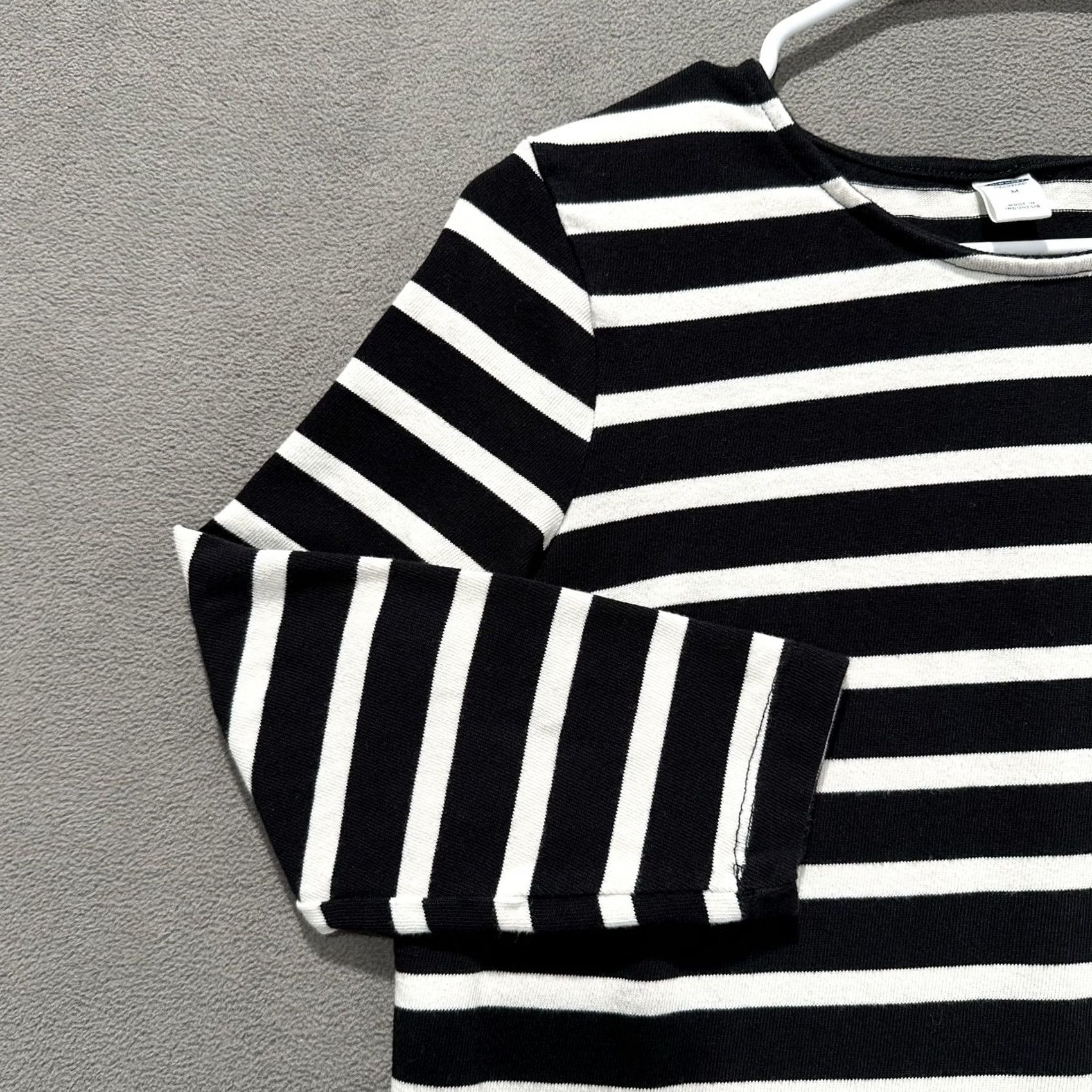 Old Navy Old Navy T-Shirt Dress Womens Medium Black White Striped Long Sleeve Size M / US 6-8 / IT 42-44 - 4 Thumbnail