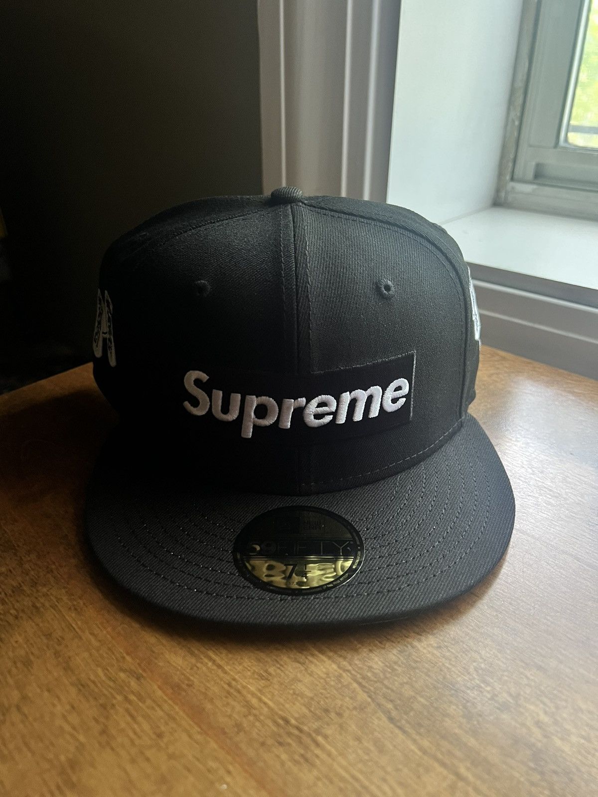 New Era × Streetwear × Supreme Supreme Black Box Logo New Era Jerseys  Fitted Hat 7 1/4 | Grailed