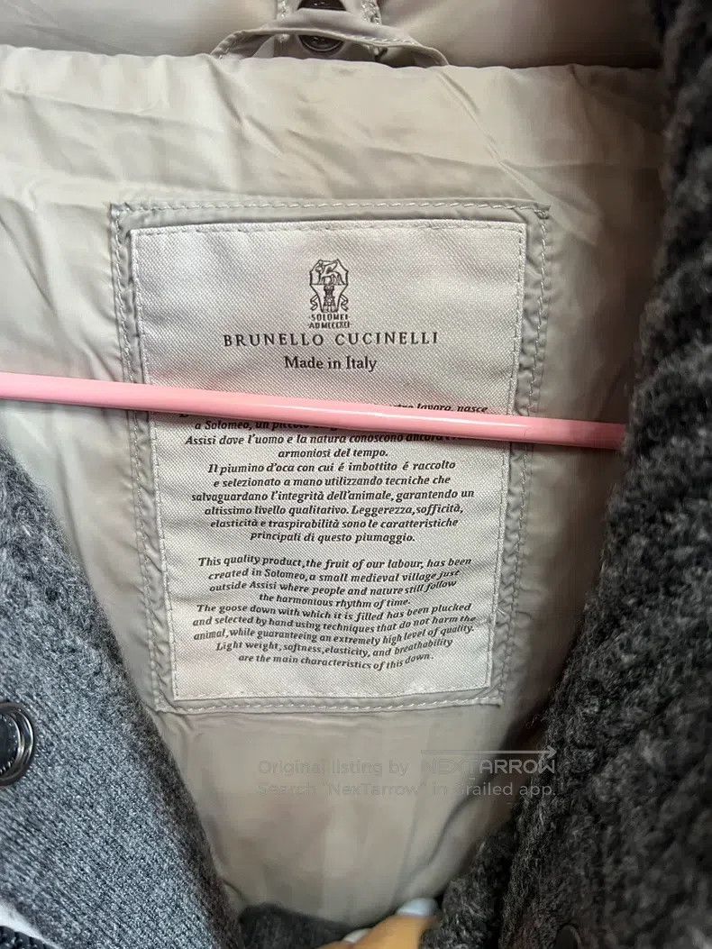 Brunello Cucinelli Brunello Cucinelli Woman's Down Jacket, Grey-Black, White Size S / US 4 / IT 40 - 3 Thumbnail